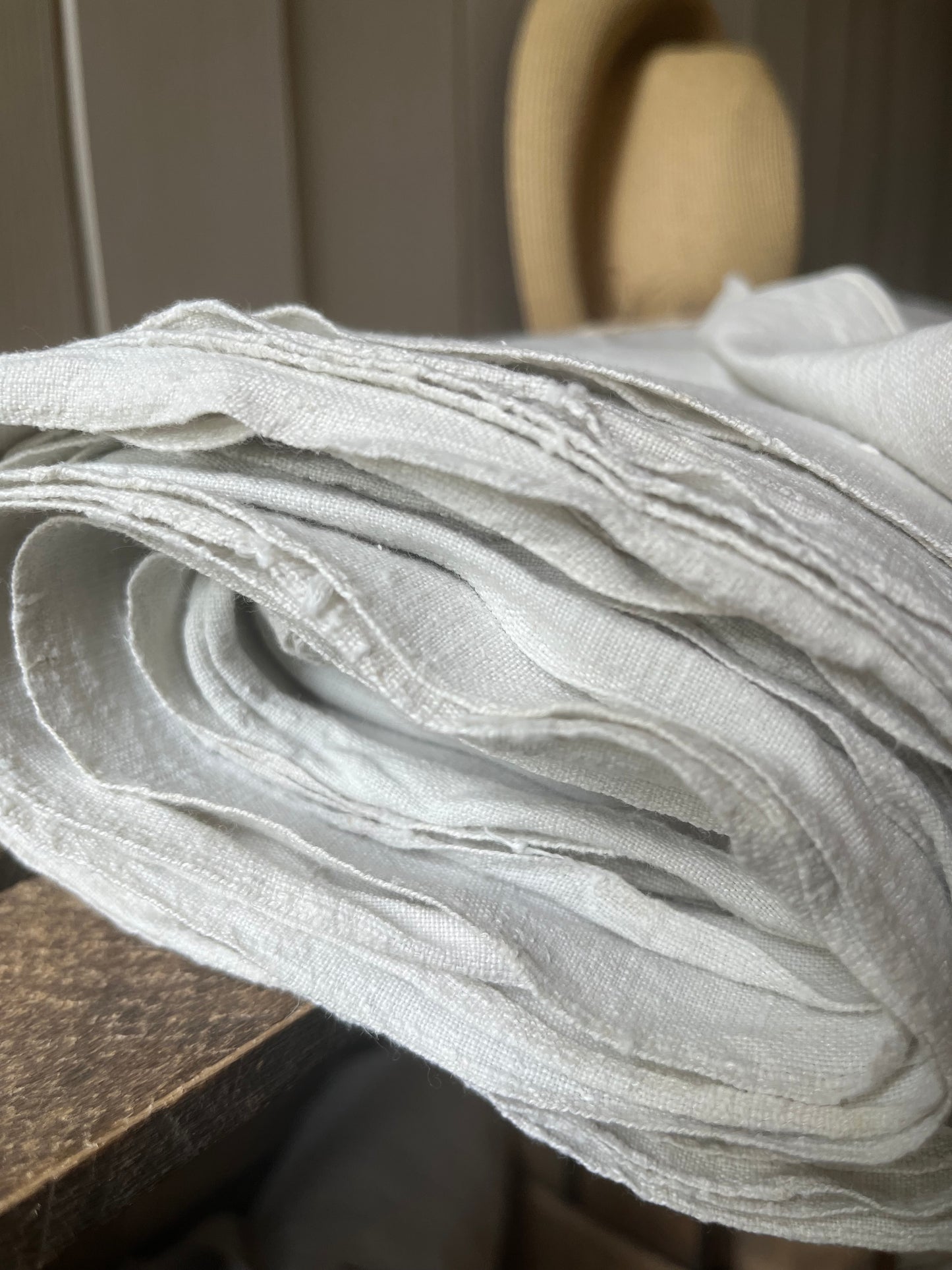 Fantastische 11,1 Meter handgewebtes Leinen aus Bayern um 1900 - 2,4 Kilo
