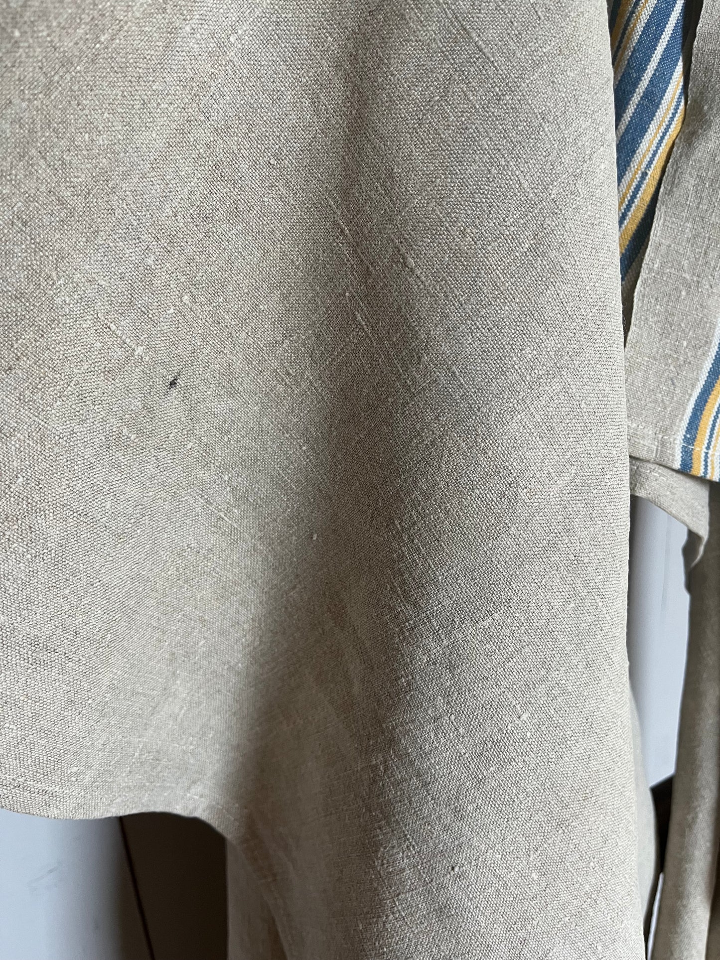 2er Set: kräftige Leinentücher mit seltenen Streifen 88 x 40
