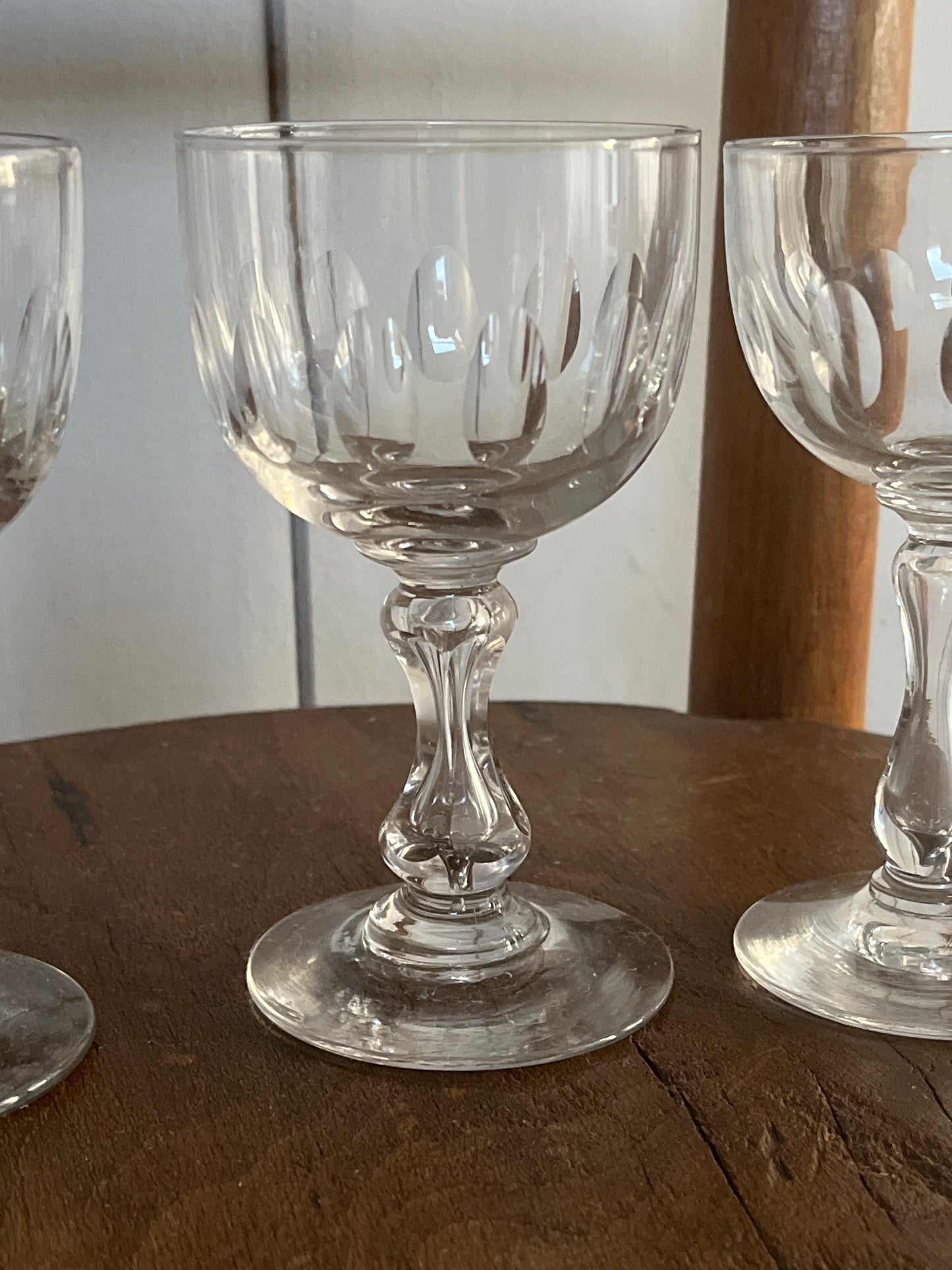 3 schöne alte französische Aperitif Gläser