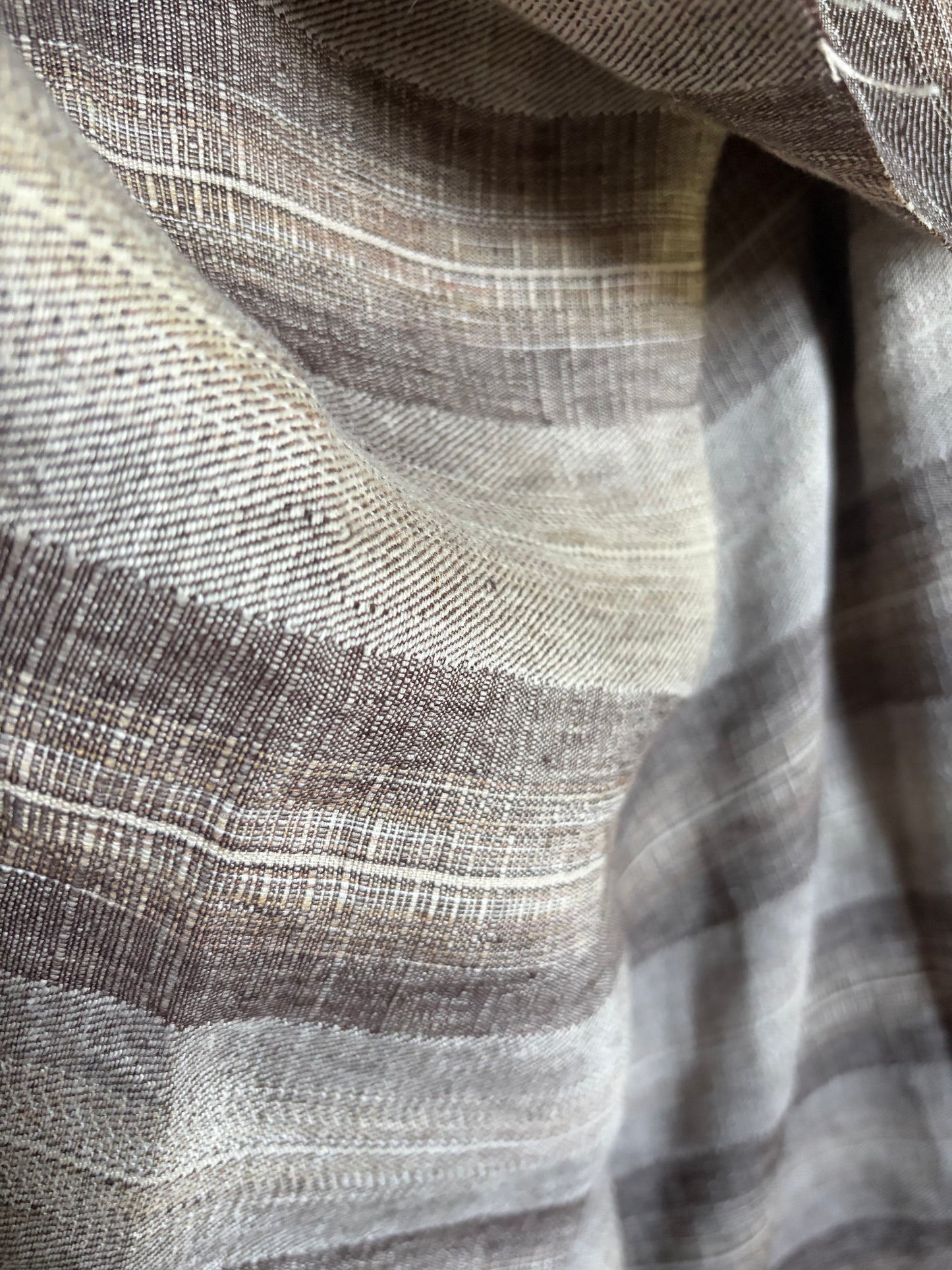 2,75 x 1,6 Meter fantastisches washed Leinen in Braunmelange
