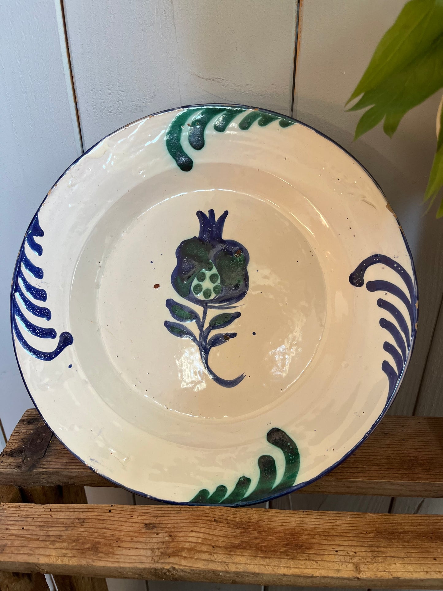 Fayence aus Granada - Teller blau/weiß