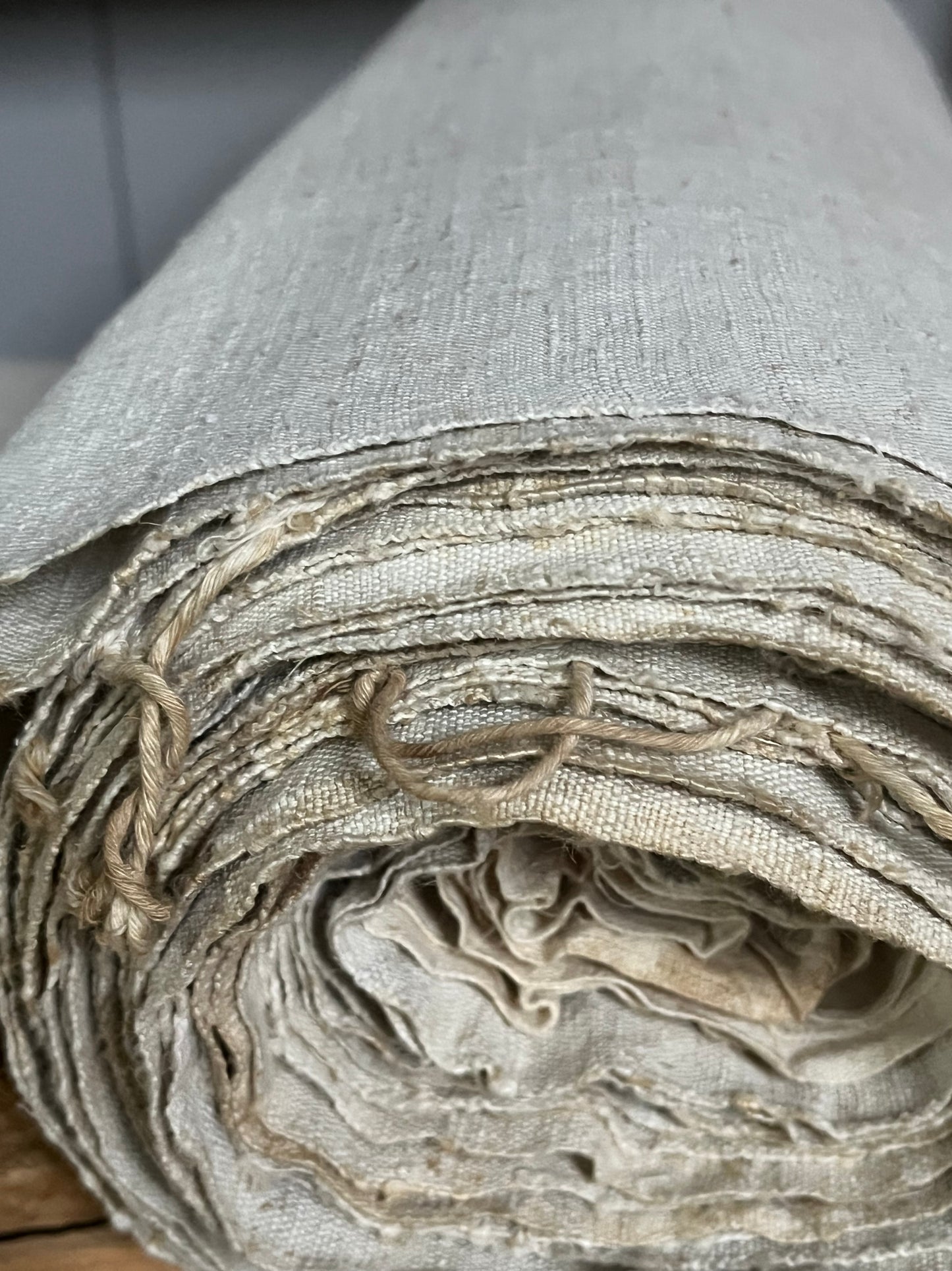4 Meter kräftiges Bauernleinen aus Westfalen um 1900