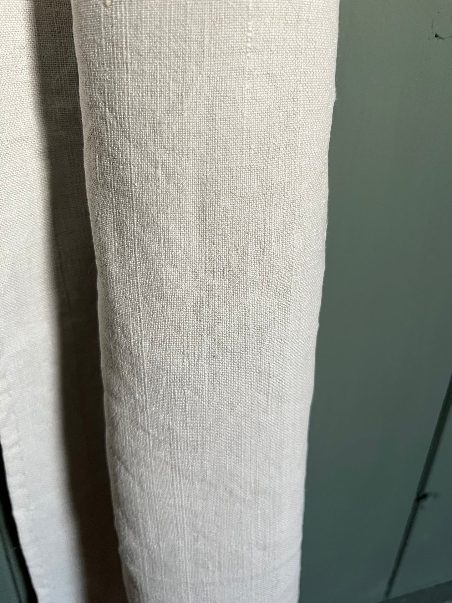 2,8 x 0,71 Meter handgewebtes Leinen um 1890 sauber