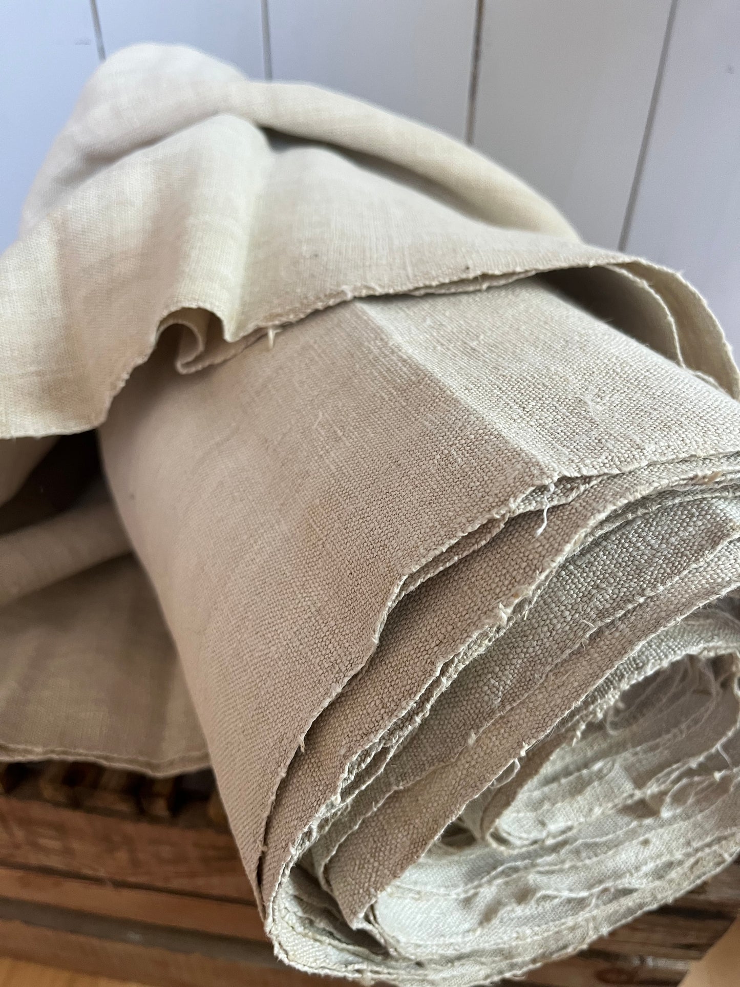 11,8 Meter bestes Leinen von 1873 aus Bayern 3,3 Kilo - 82 cm breit