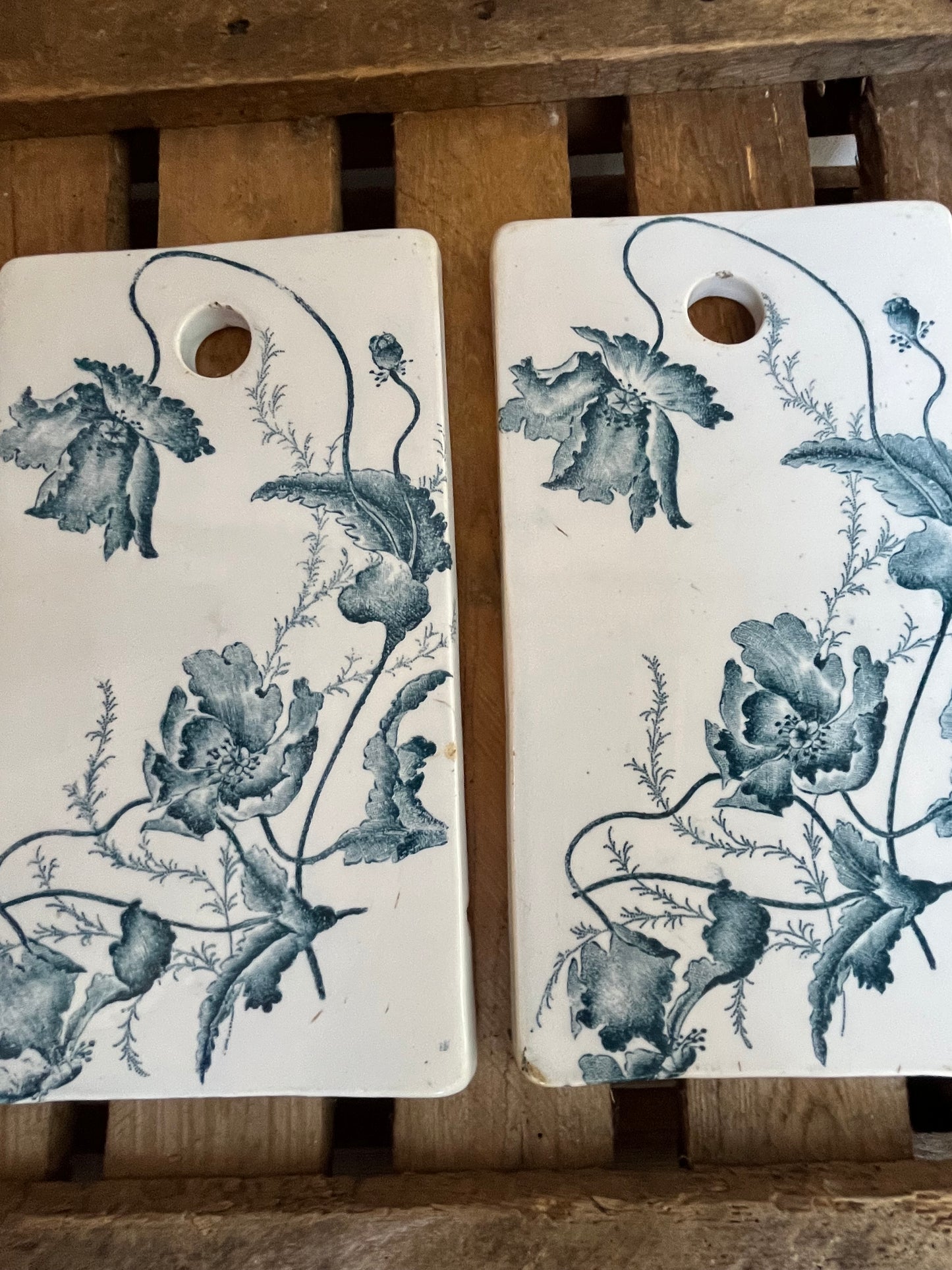 Jugendstil Keramik Schneidebrett Frühstücksbrettchen