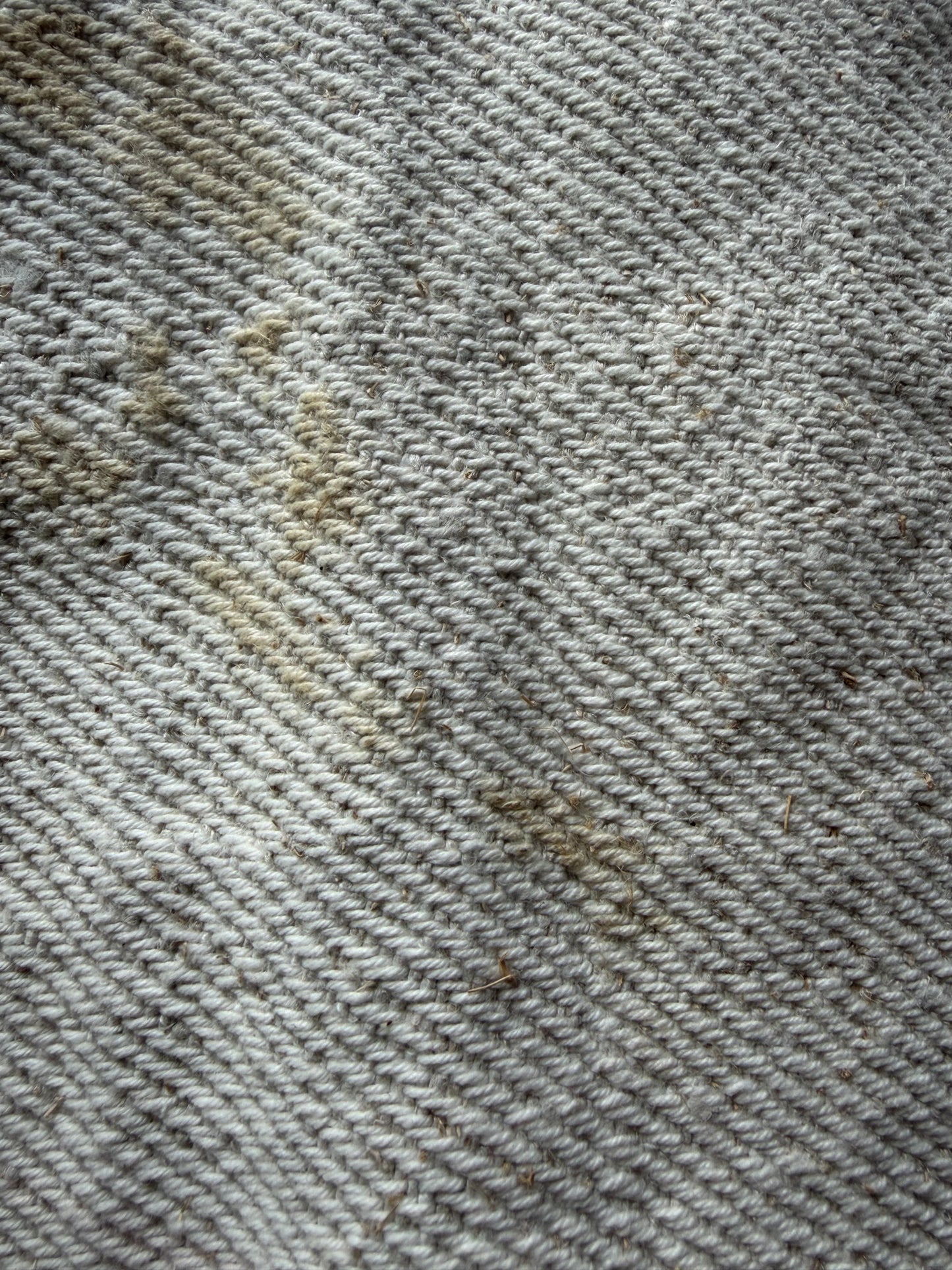 Reststück vom alten Leinensack mit blau/groten Streifen 120 x 45