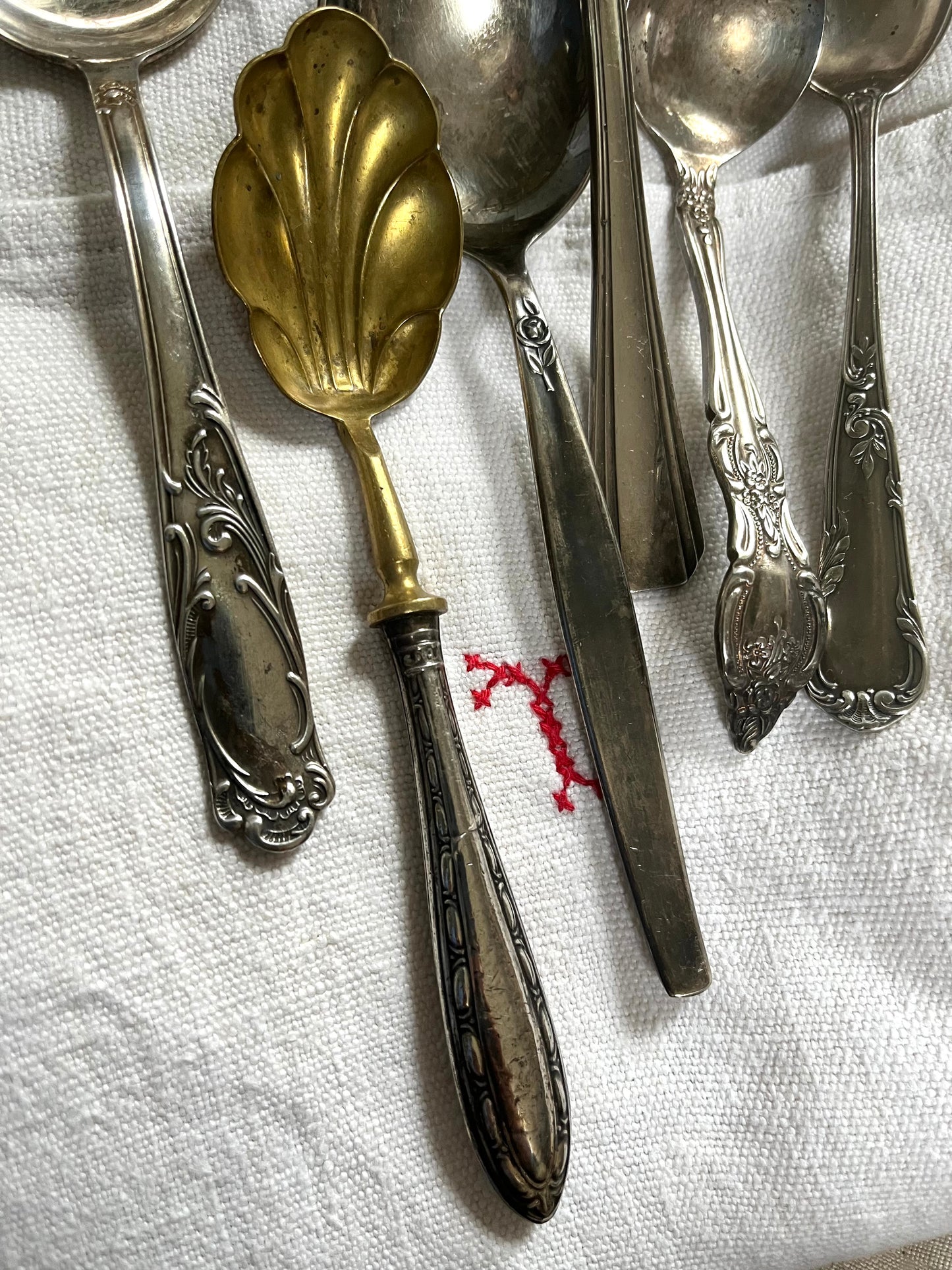 6 x Vintage Löffel aus Belgien