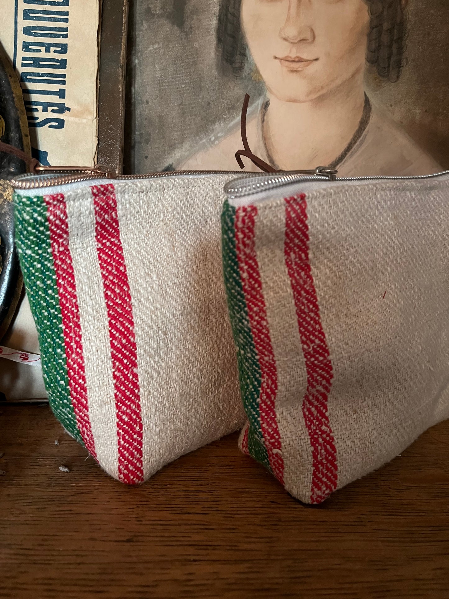 Kosmetiktasche Tasche gestreift kleiner Shopper