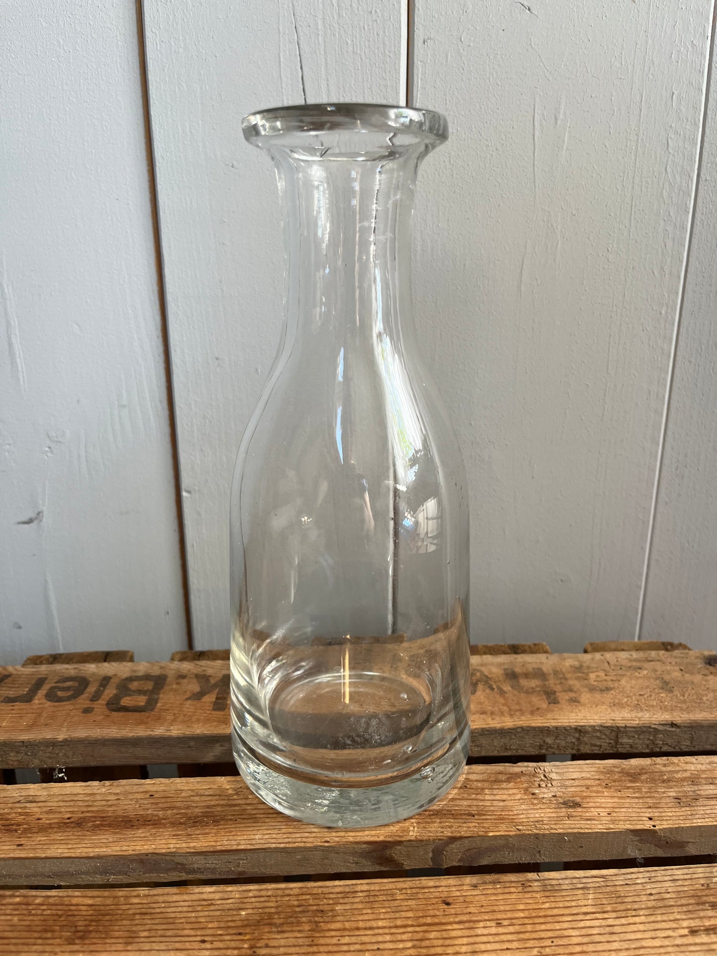 Alte, schwere Wasserflasche Karaffe aus Belgien