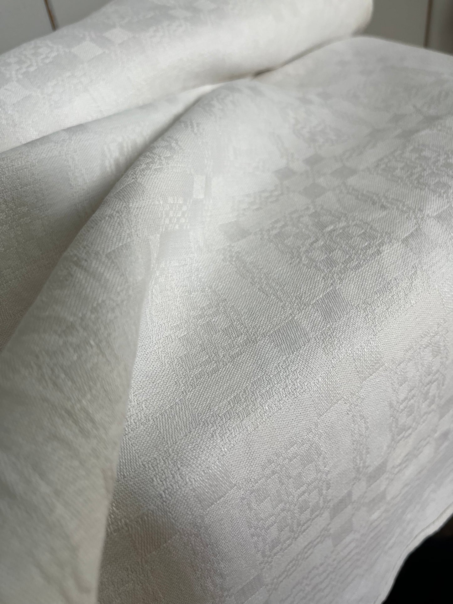 3,3 Meter handgewebtes Jugendstil Leinen Bielefeld um 1910