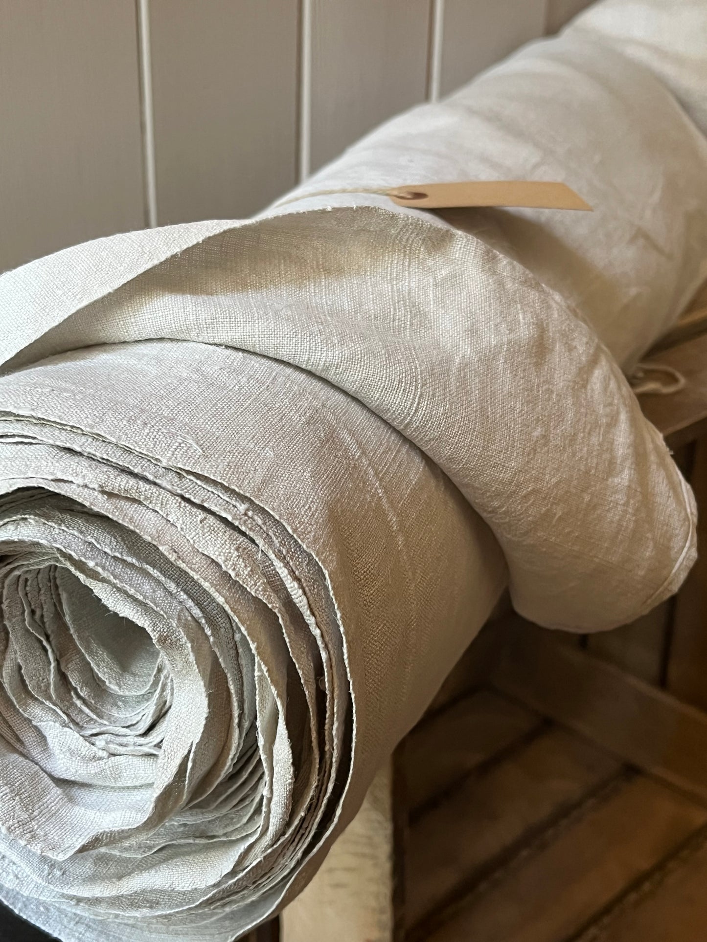 Fantastische 11,4 Meter handgewebtes Leinen aus Bayern um 1900 - 2,3 Kilo