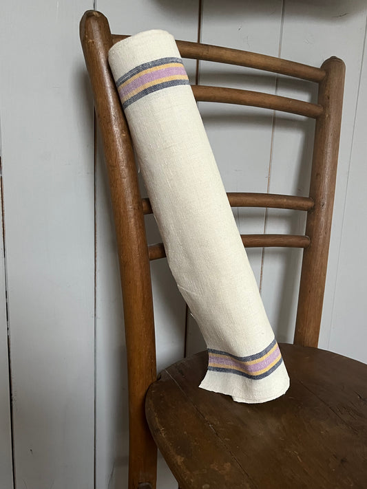 4,2 Meter Ballen altes Leinen mit seltenen Streifen