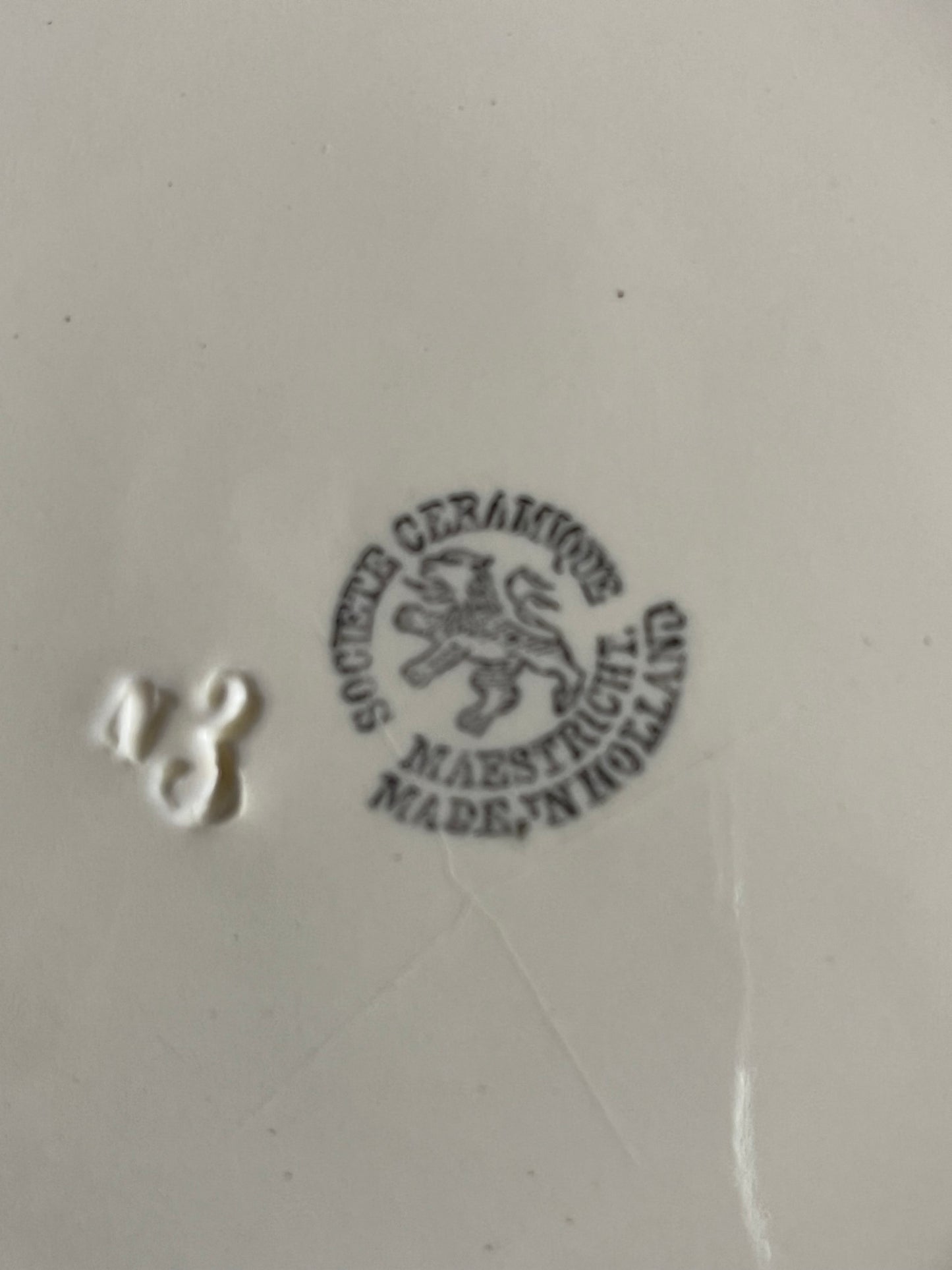 Vintage Geschirr aus Maastricht - 6 Teller und 1 servierplatte