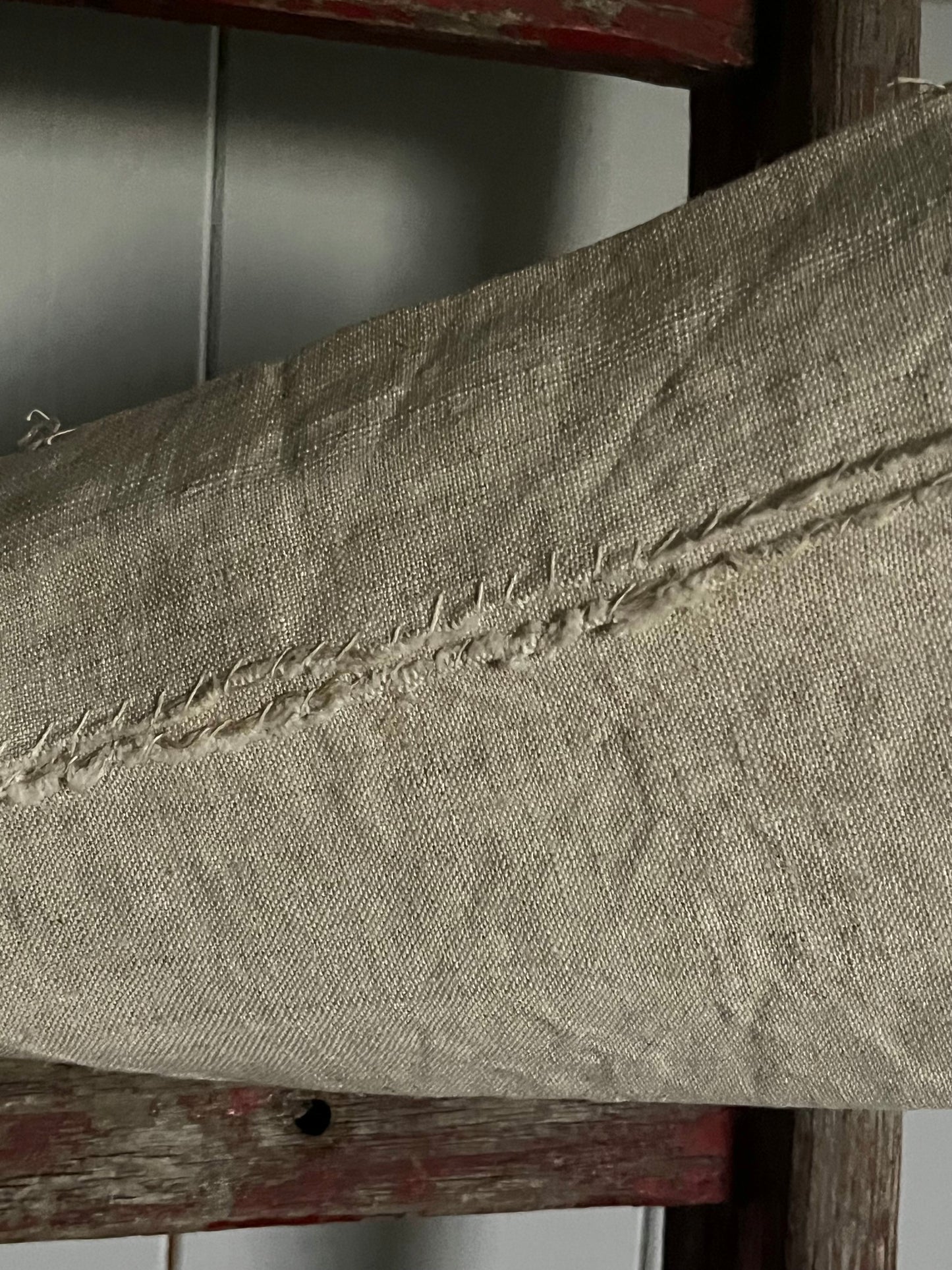 5 Meter Bauernleinen um 1890 Greige