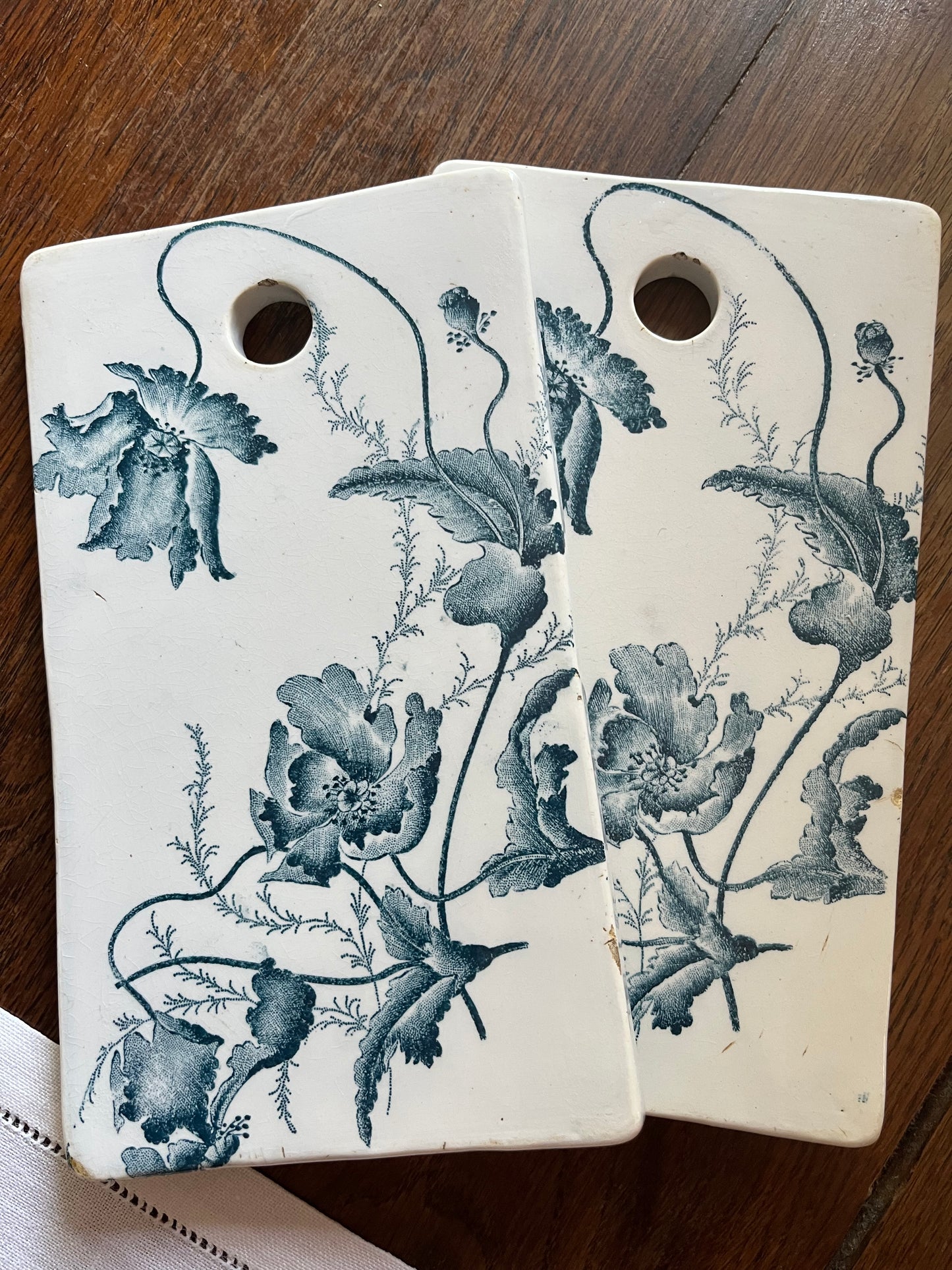 Jugendstil Keramik Schneidebrett Frühstücksbrettchen