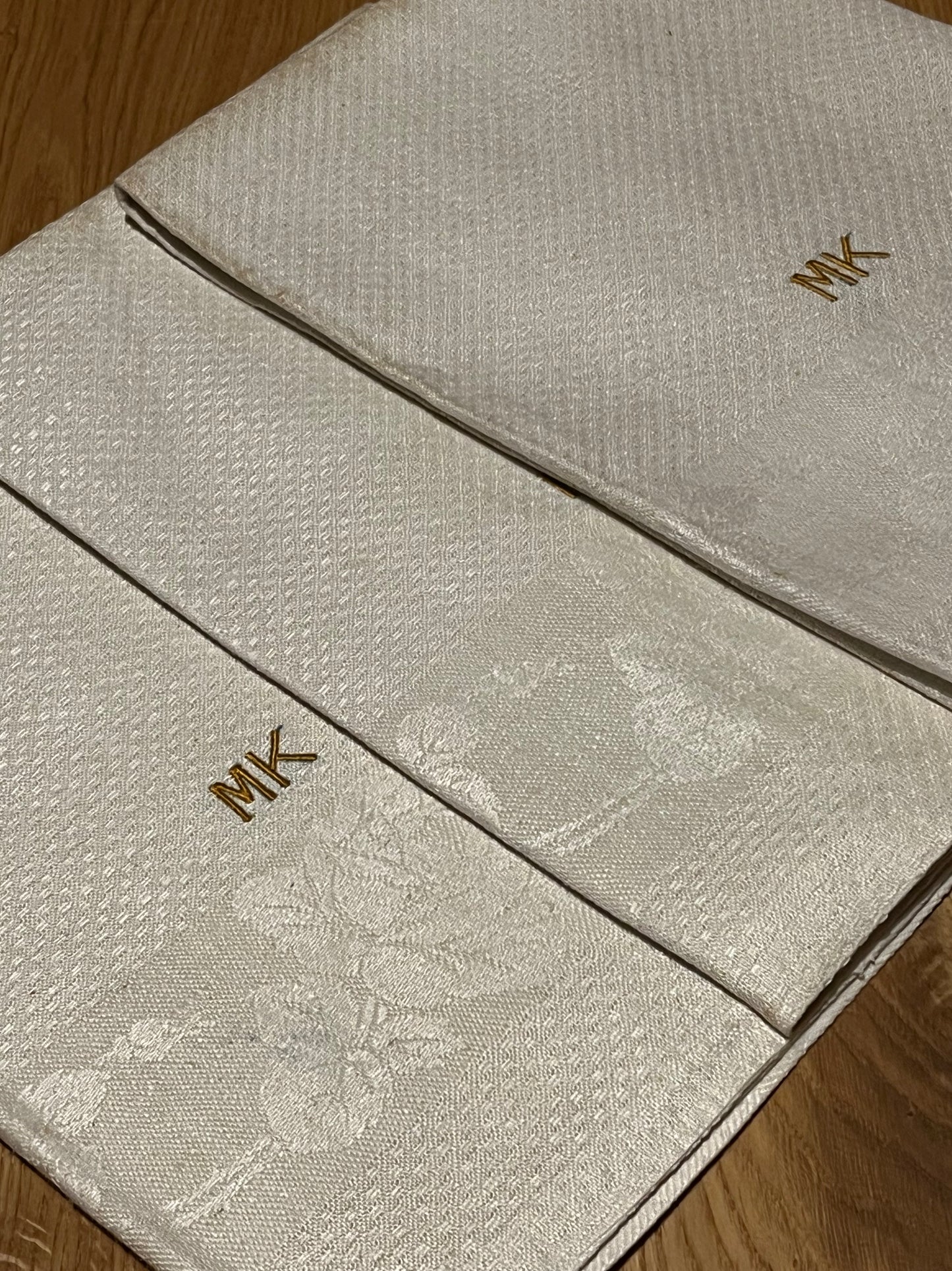 Elegantes Tuch Leinendamast um 1940 unbenutzt