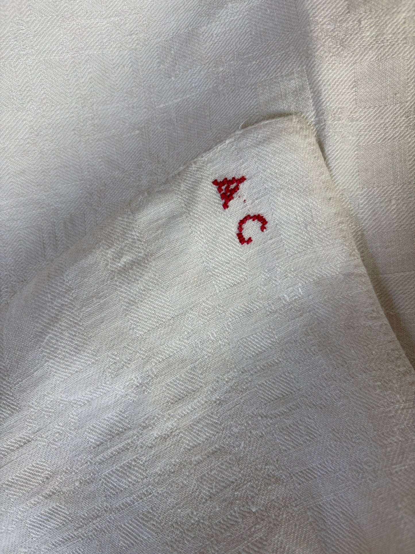 XXL französische vintage Leinendecke top 1,9 x 4,15