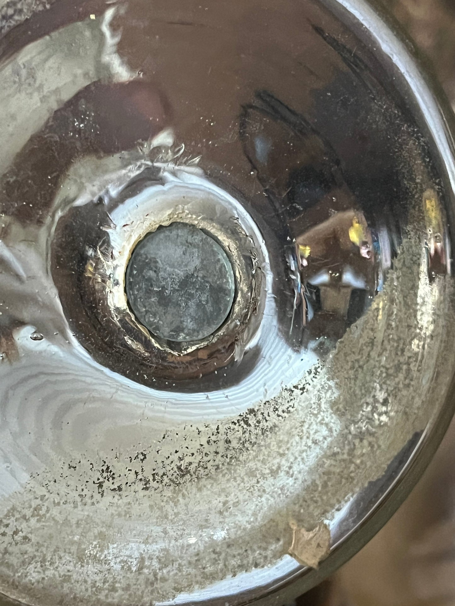 2 Kerzenhalter Bauernsilber Silberglas mit und ohne Emaillemalerei