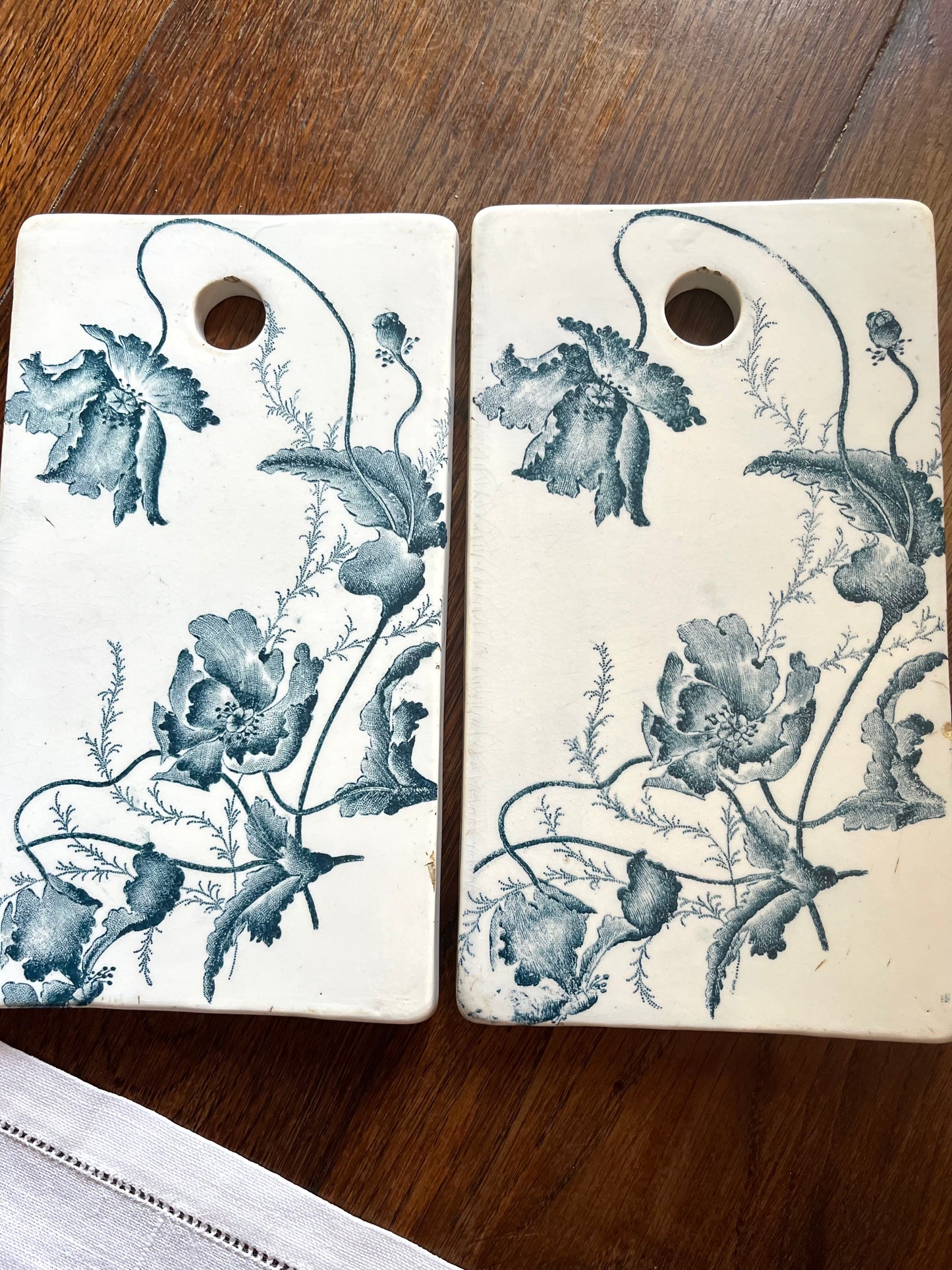 Jugendstil Keramik Schneidebrett Frühstücksbrettchen