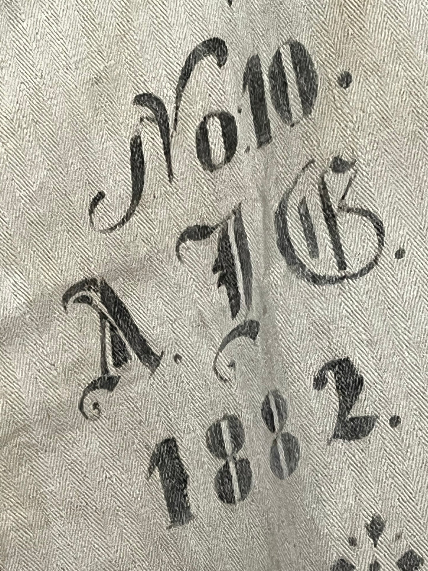Rarität von 1888: großer Leinensack mit tollem original Aufdruck