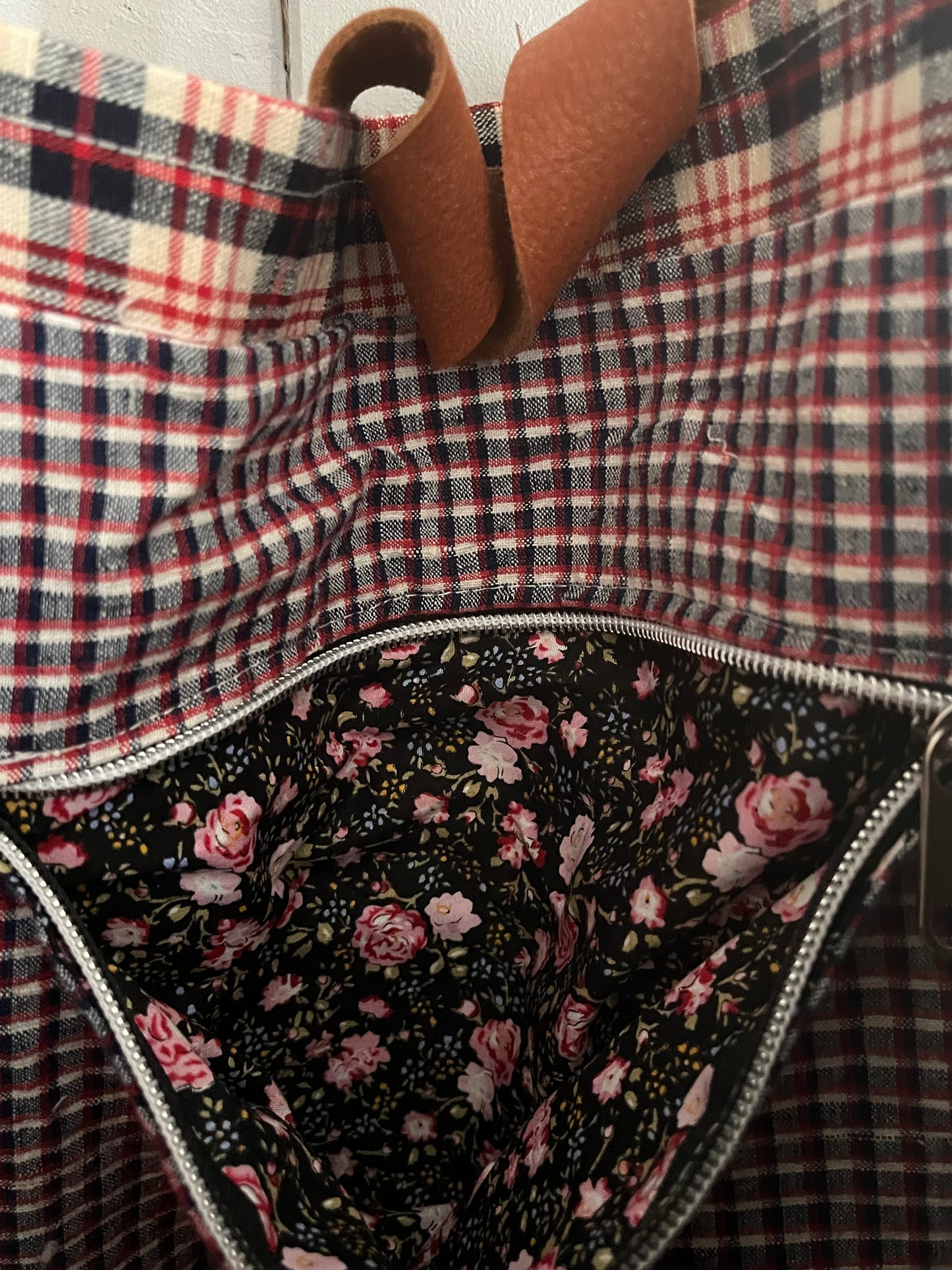 Very Vintage: Große Tasche Shopper mit Aufschrift aus Kornsack