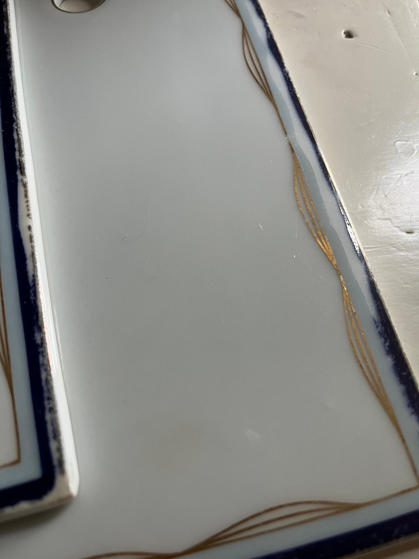 3 Art Deco Keramik Frühstücksbrettchen aus Frankreich