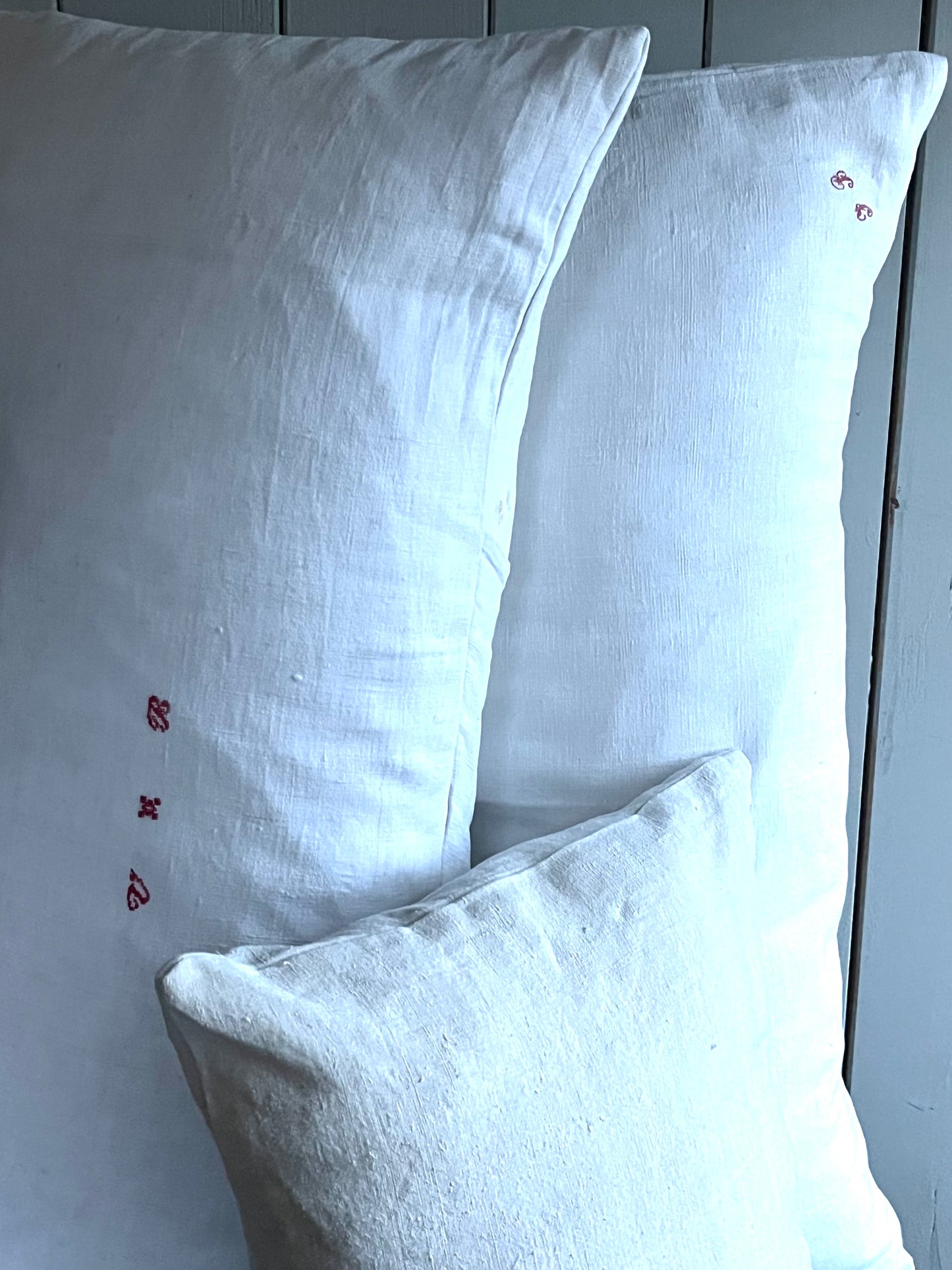 Pur: Großes Bauernleinen Kissen ohne Schnickschnack 80 x 40