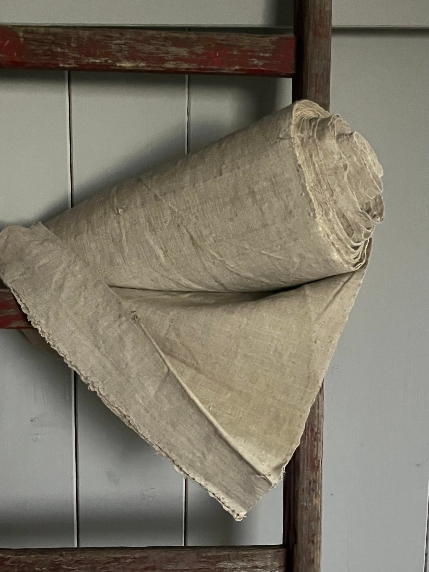 5 Meter Bauernleinen um 1890 Greige