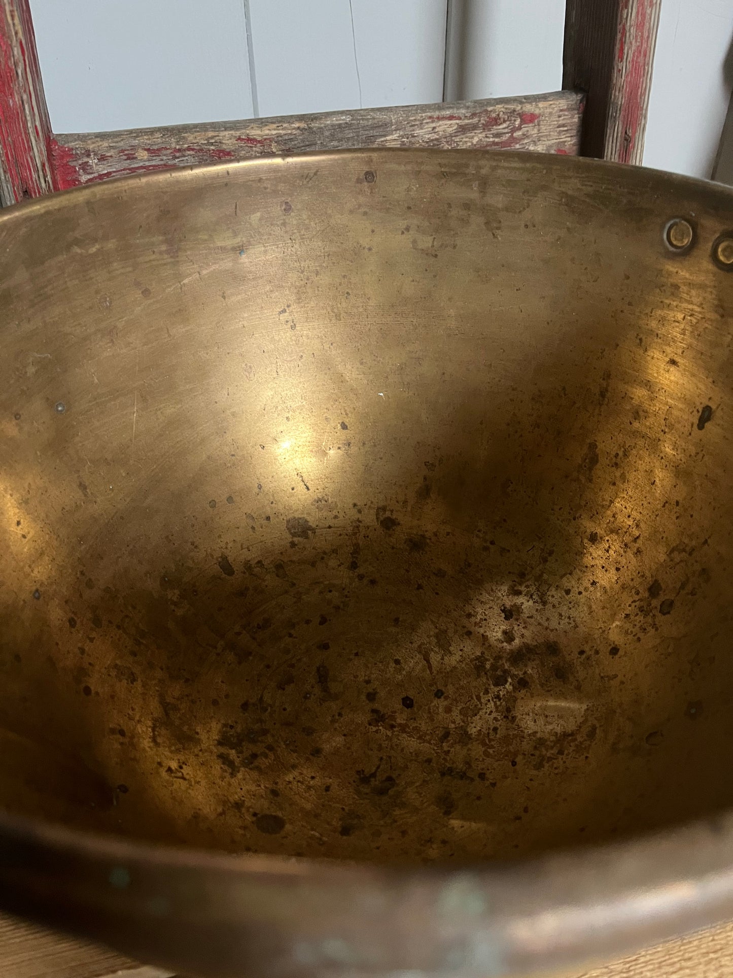1,8 Kilo schwere Messingschüssel Schlagschüssel Patisserie