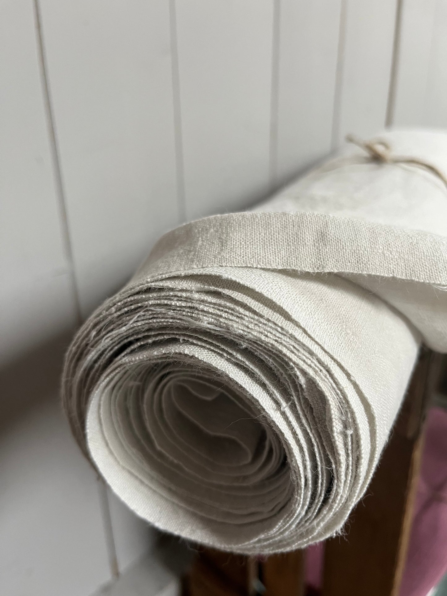 5 x 0,89 Meter handgewebtes Leinen um 1930 - 1,4 Kilo