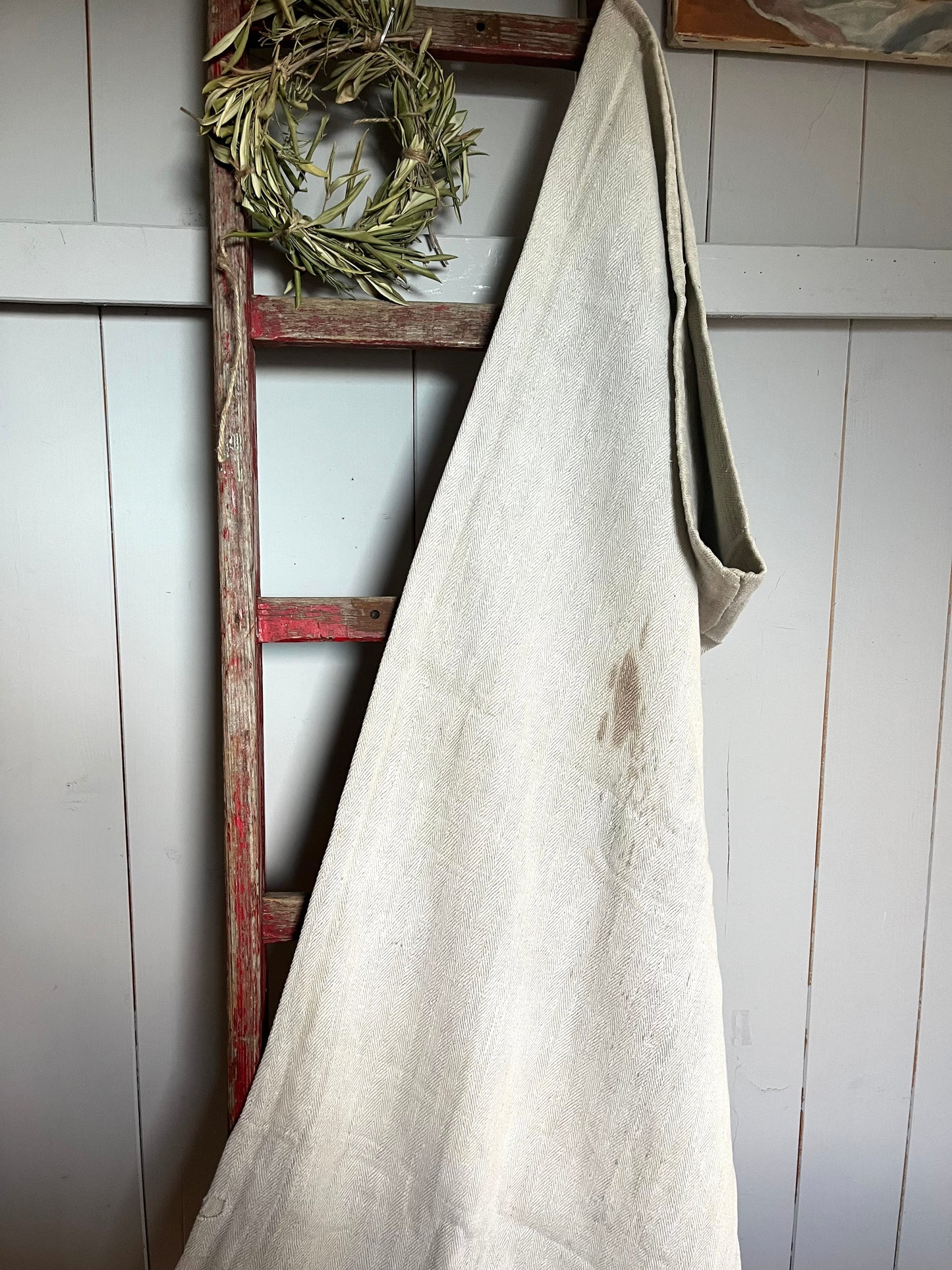 Rarität von 1888: großer Leinensack mit tollem original Aufdruck