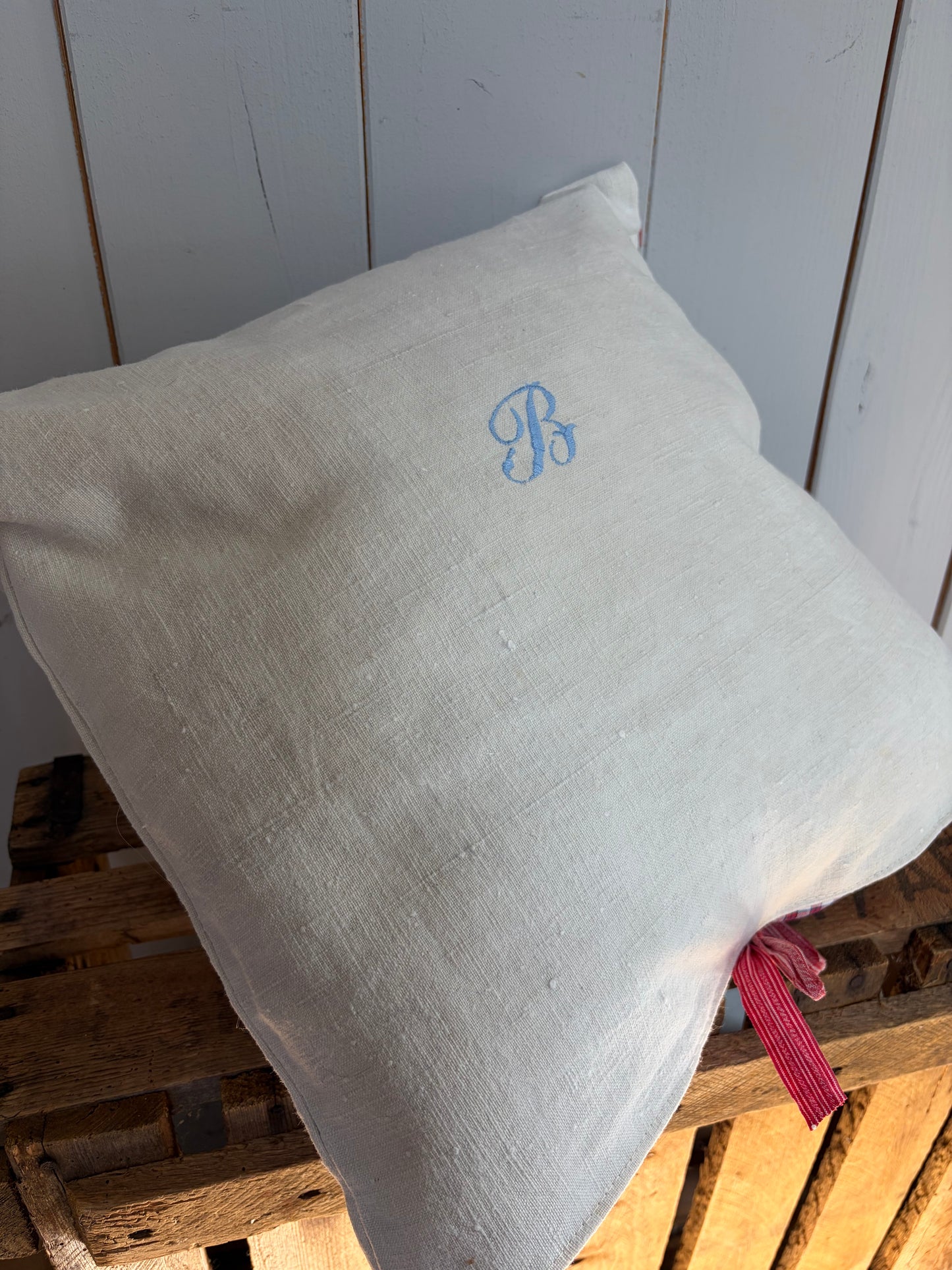 Kissenbezug Leinen mit Monogramm B