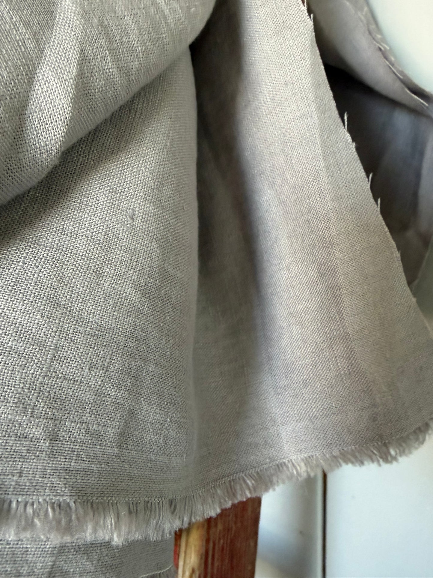 Washed Leinen in zart Grau 7 x 145