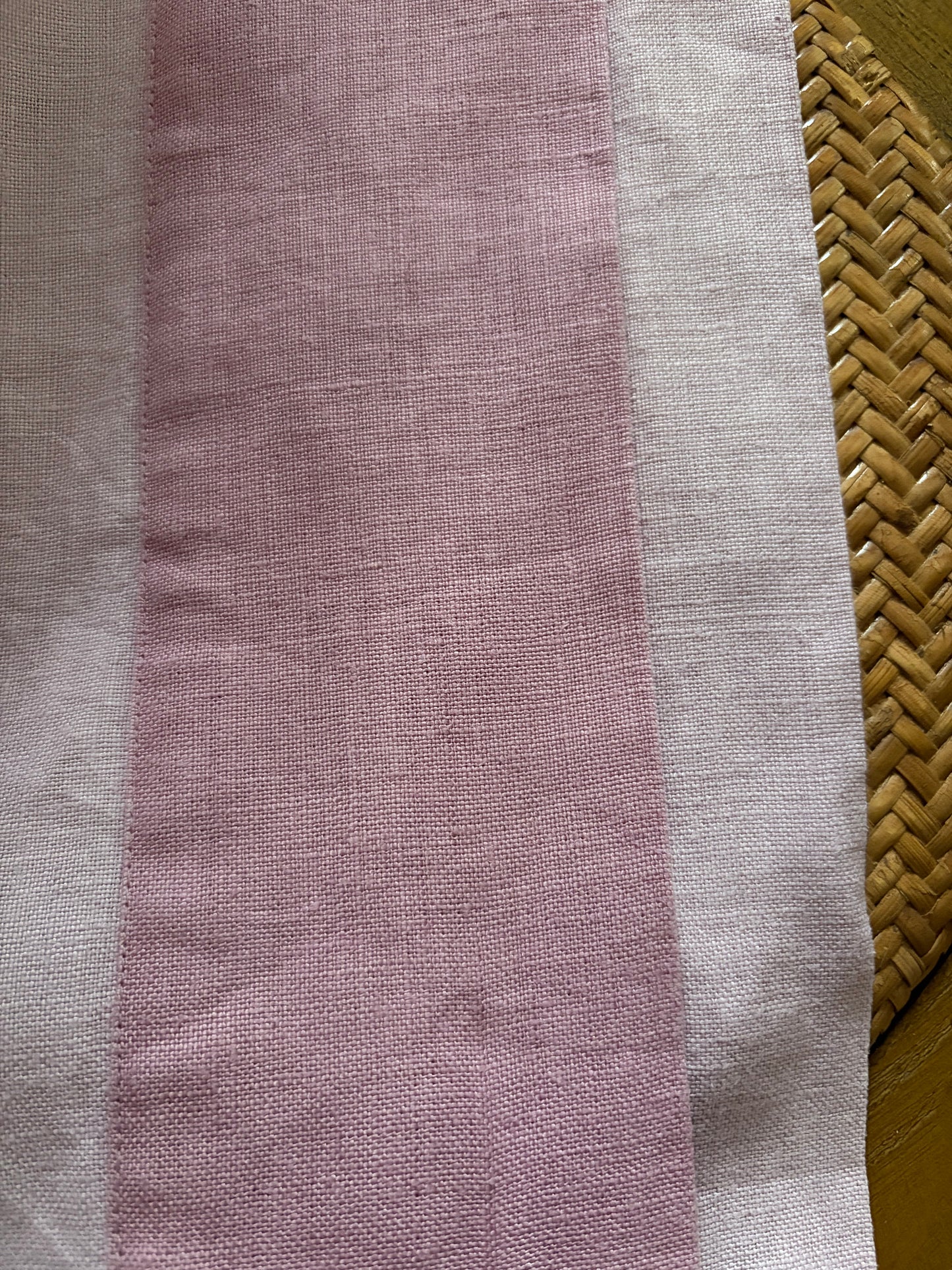 XL Beauty von Gunther Lambert 1,4 Kilo schwere Leinendecke edel und wie neu - Lavendeltöne 2,15 x 1,6