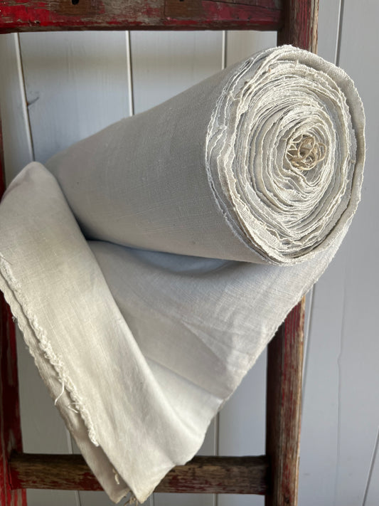 Top antikes Leinen: 13 Meter, sauber und fein gewebt - 2,3 Kilo