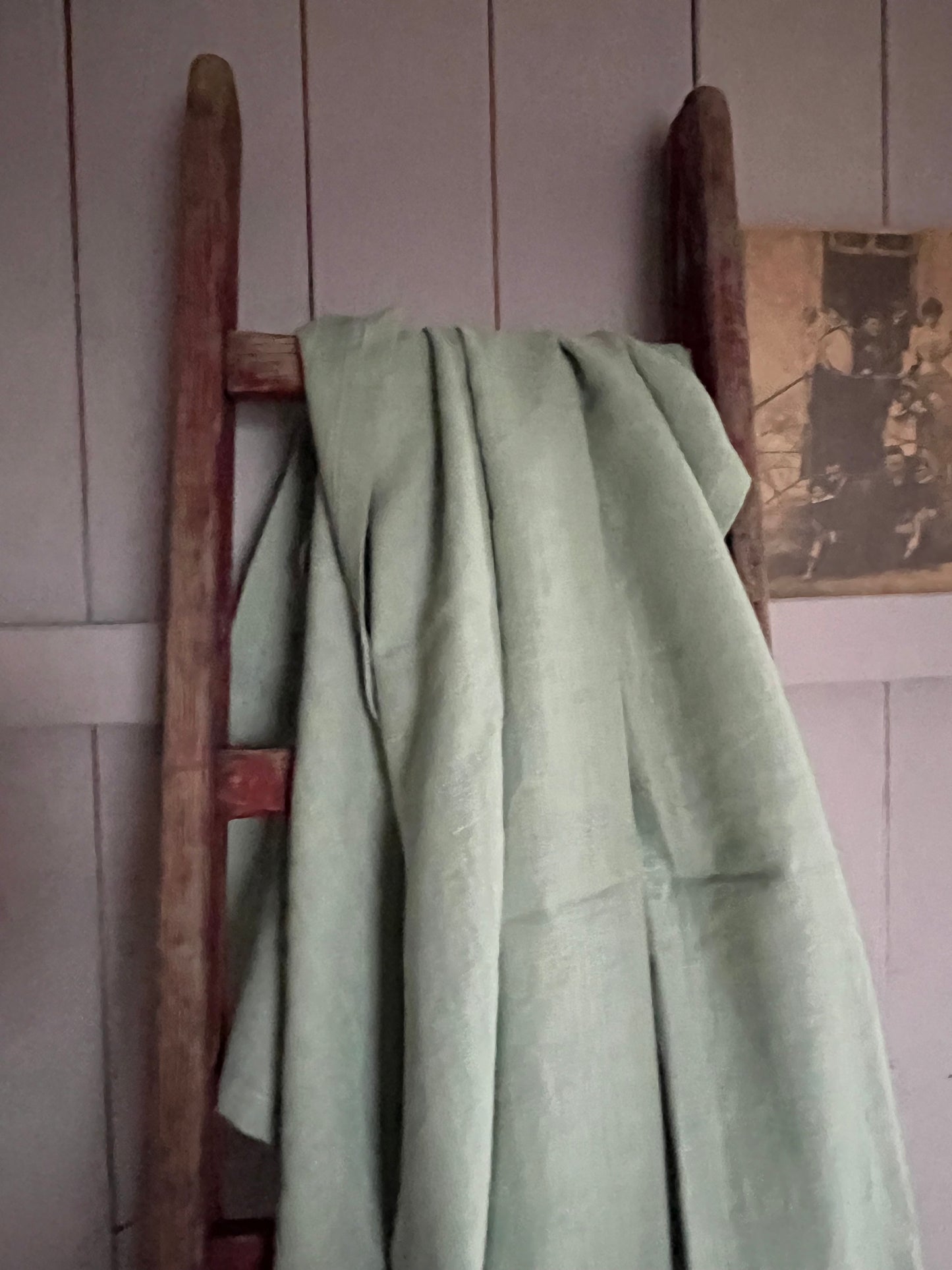 Großes Leinentuch aus washed Leinen in Mint