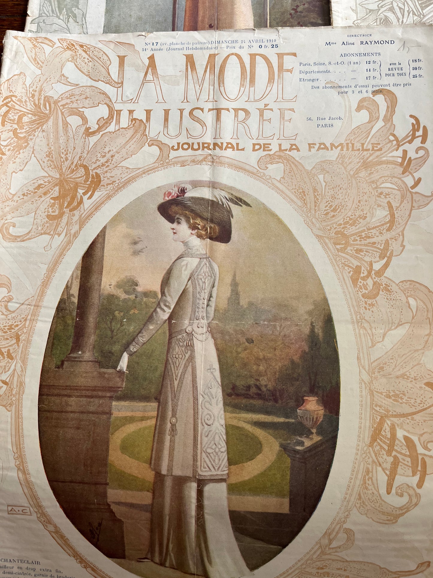 1910: 3 x über 100 Jahre alte Mode und Handarbeitshefte „La Mode Ilusstree“