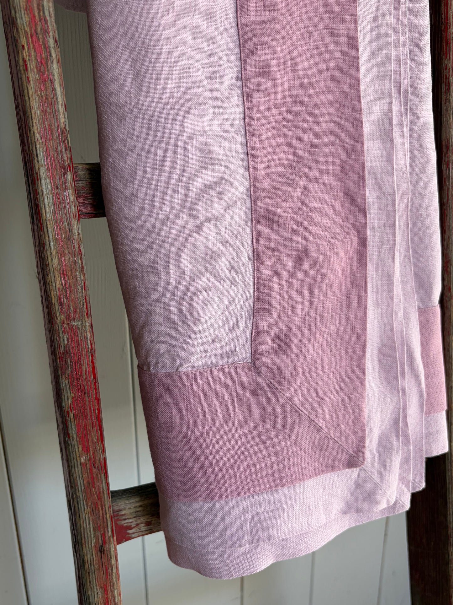 XL Beauty von Gunther Lambert 1,4 Kilo schwere Leinendecke edel und wie neu - Lavendeltöne 2,15 x 1,6