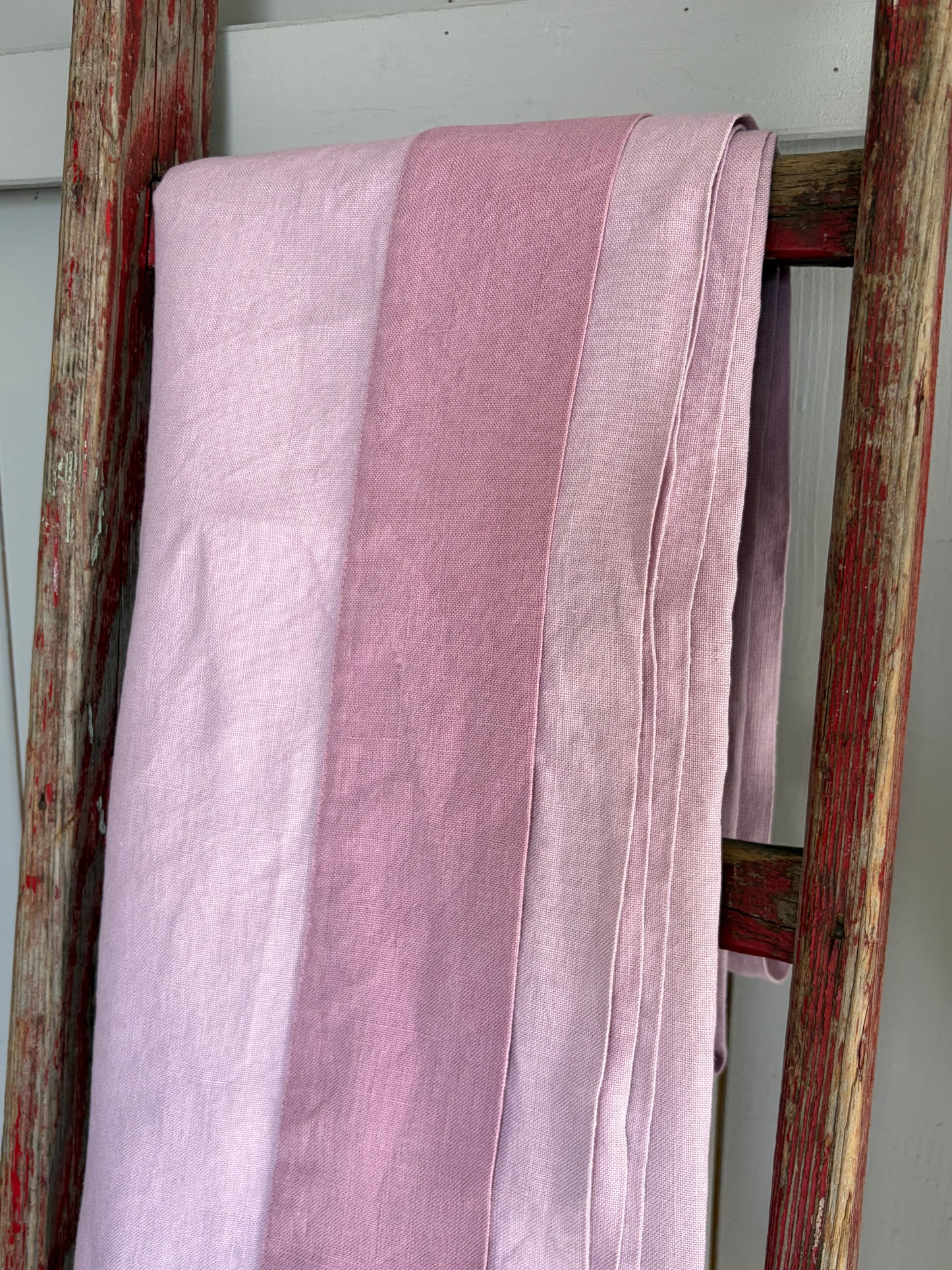 XL Beauty von Gunther Lambert 1,4 Kilo schwere Leinendecke edel und wie neu - Lavendeltöne 2,15 x 1,6