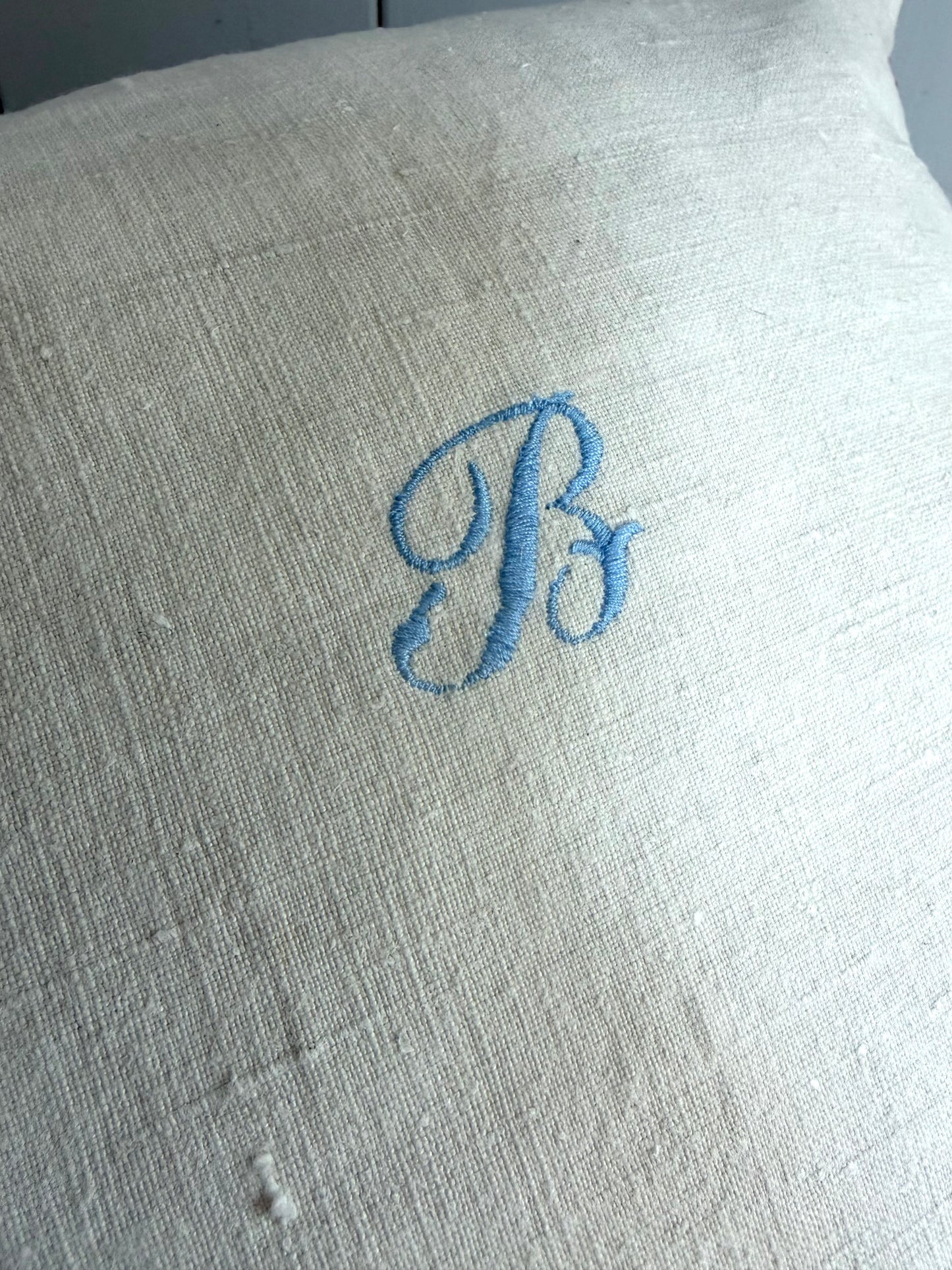 Kissenbezug Leinen mit Monogramm B