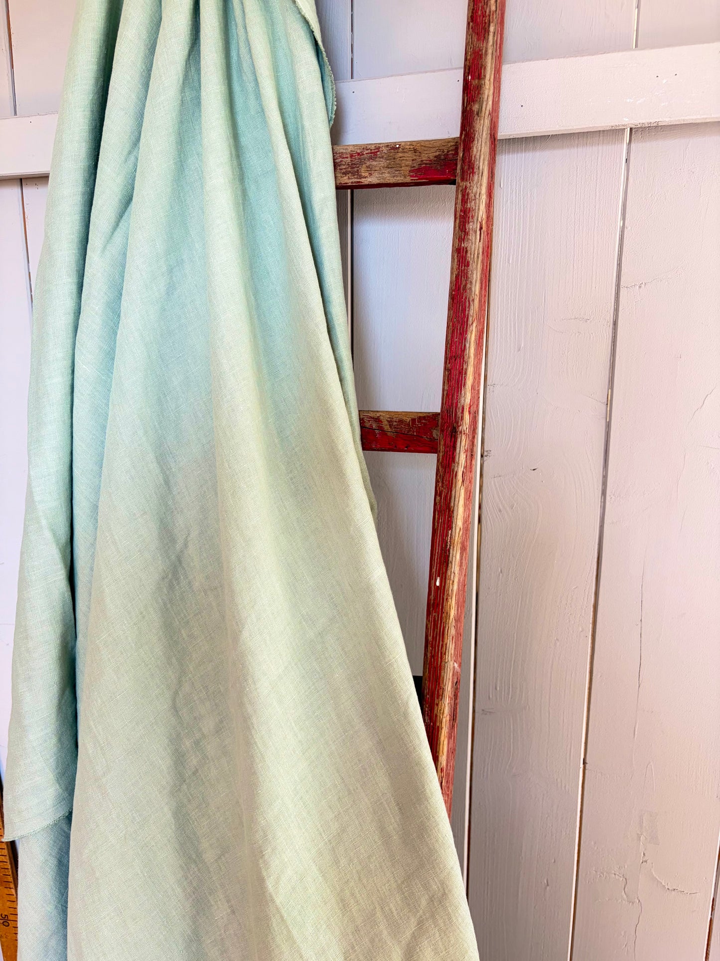 Washed Leinen in Pastell-Mint 2,65 x 1,55