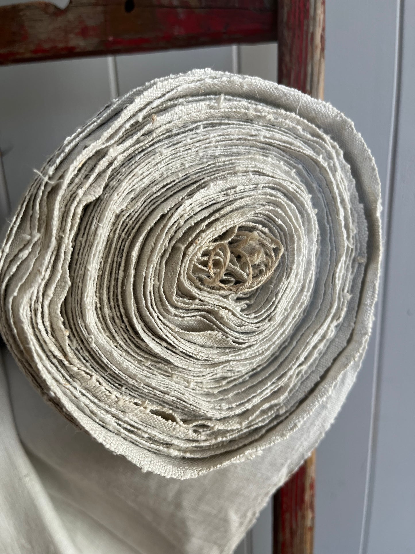 Top antikes Leinen: 5 Meter, sauber und fein gewebt