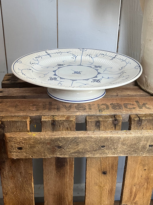 Alte Etagere Boch blau-weiß Keramik