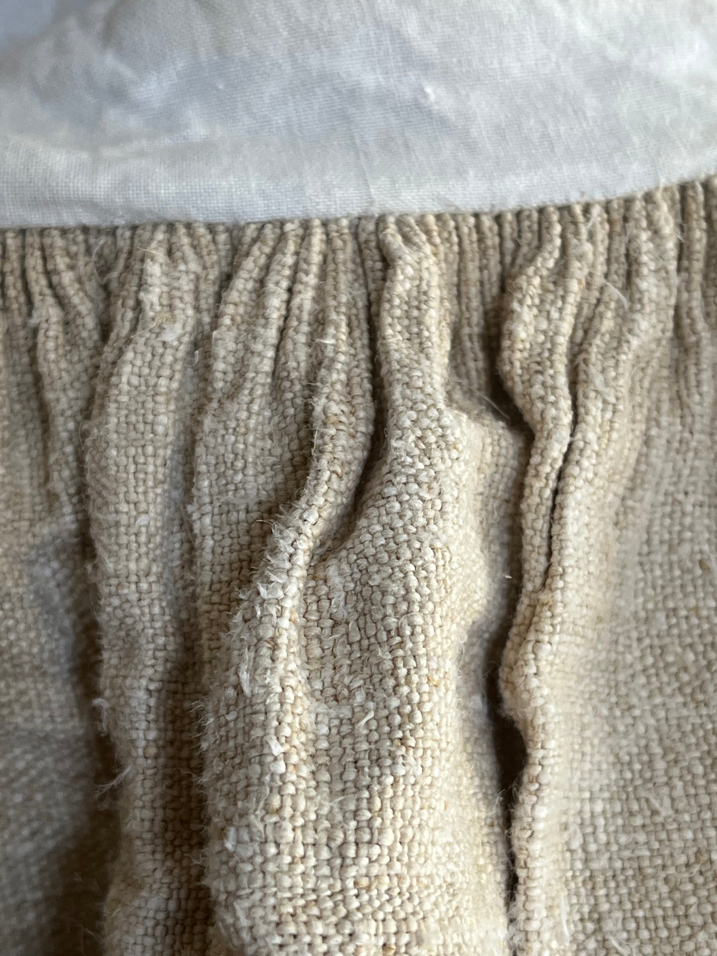 Schweres altes französisches Hemd Tunika aus Hanfstoff