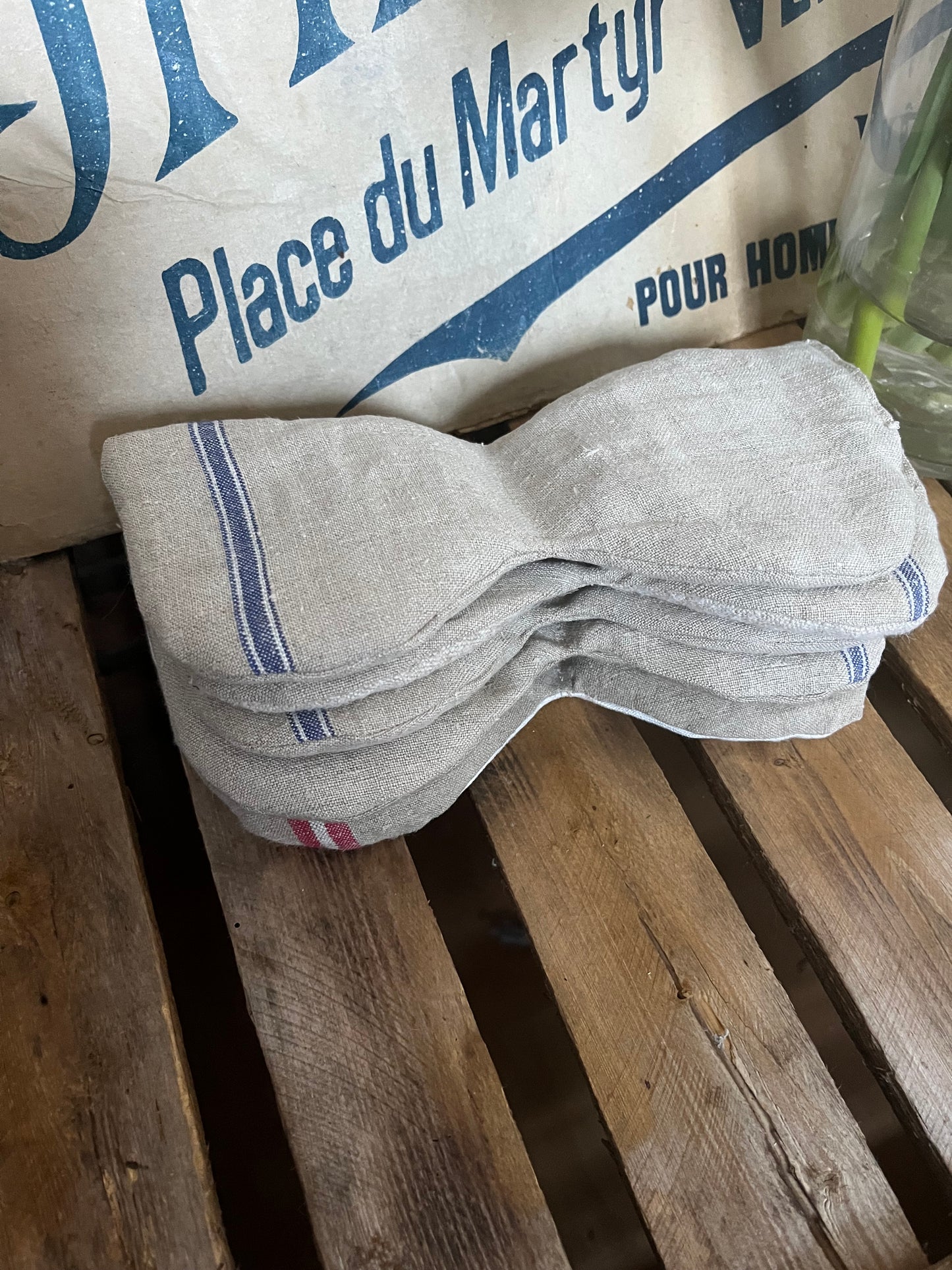 Kühlende Leinen-Augenmaske bei Migräne oder müden Augen