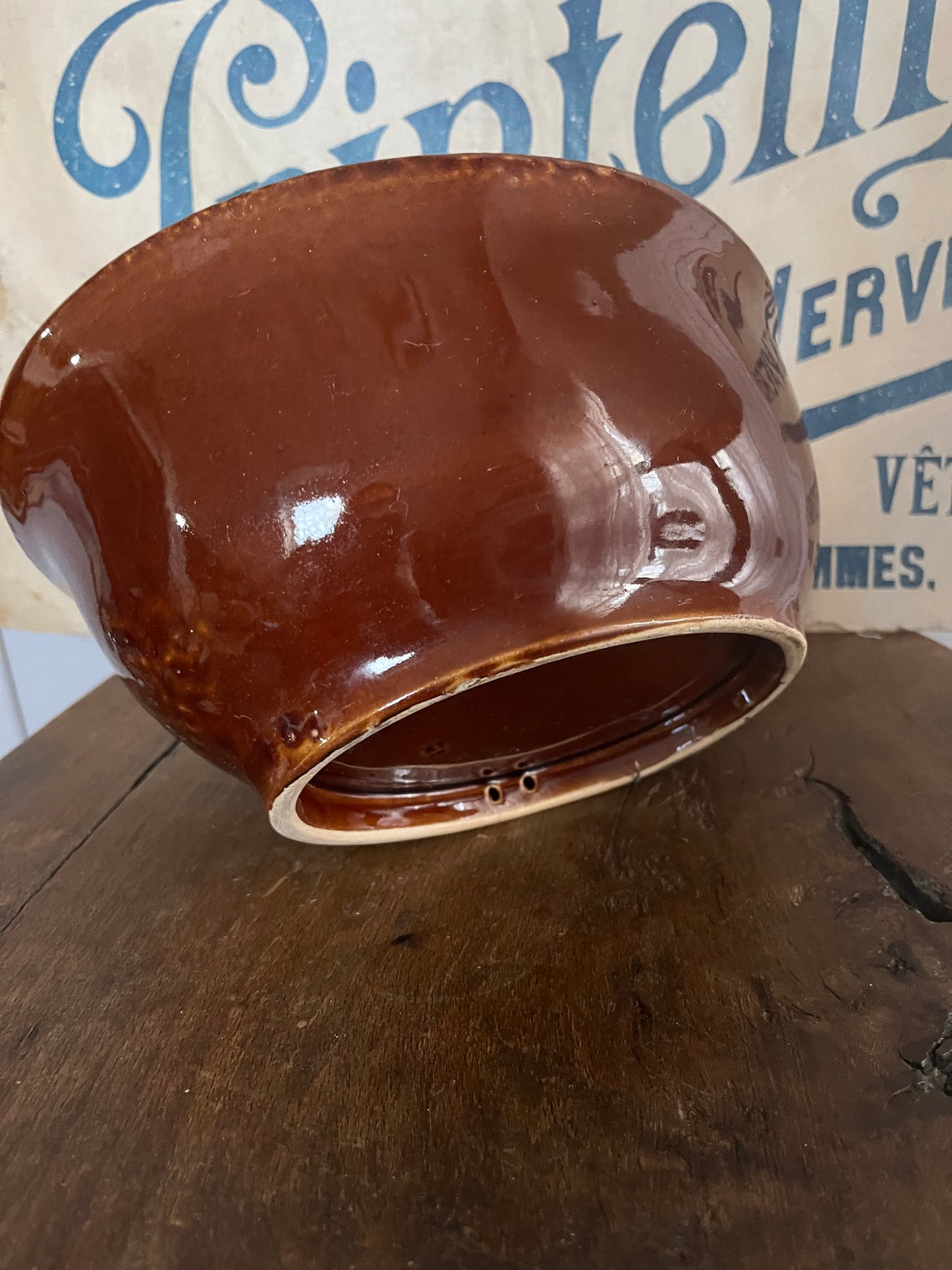 Französische Pasteten- oder Puddingform mit Patina