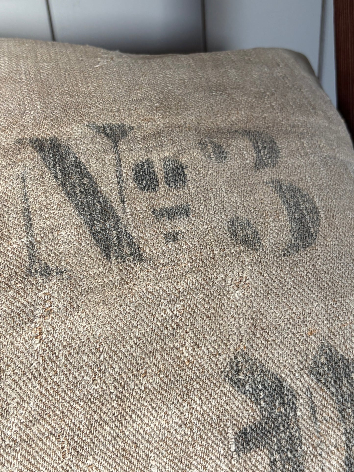 Very Vintage Kissenbezug Leinen mit Aufschrift