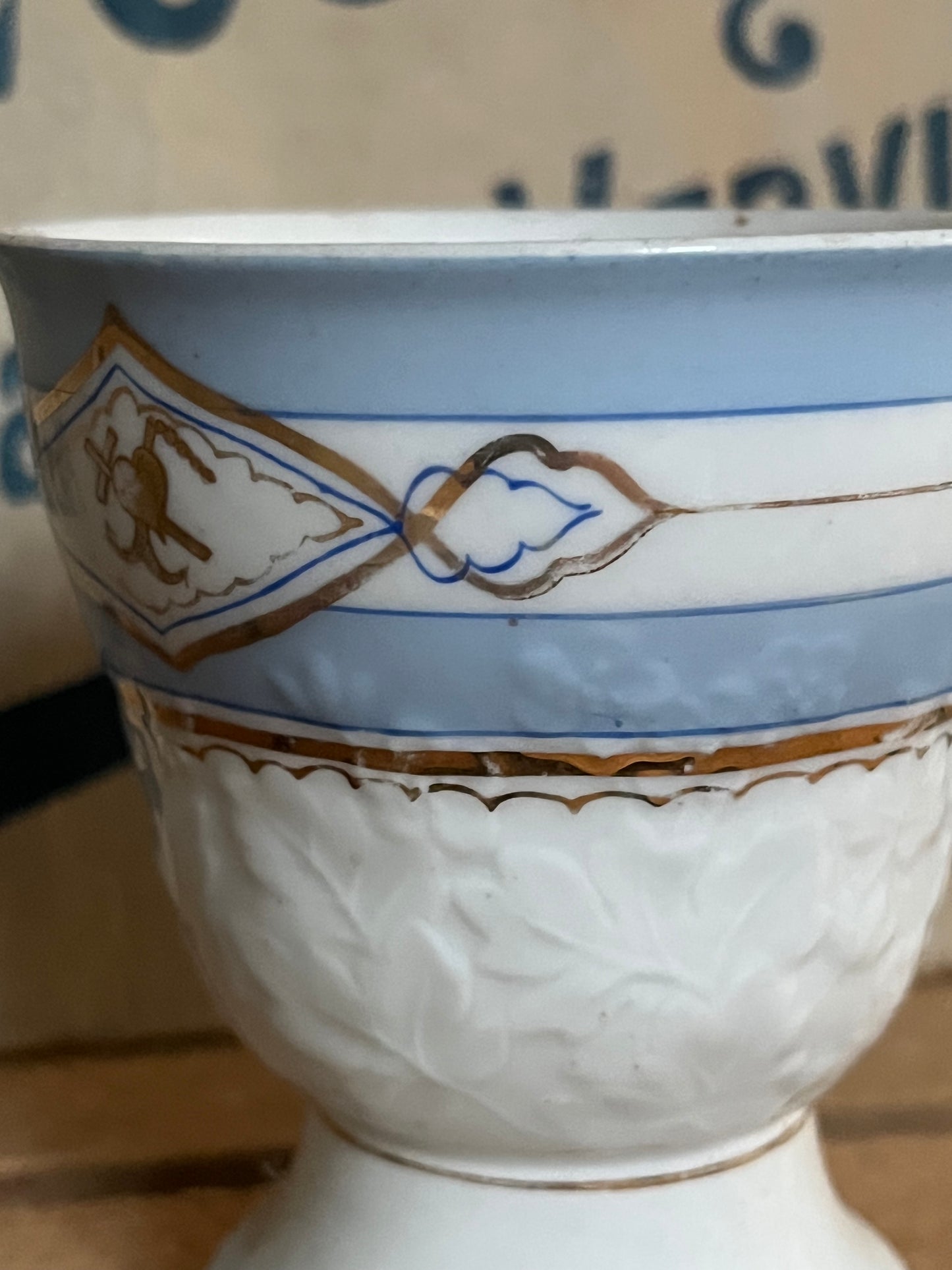 Antiker Kakaobecher Andenkenbecher Biedermeier