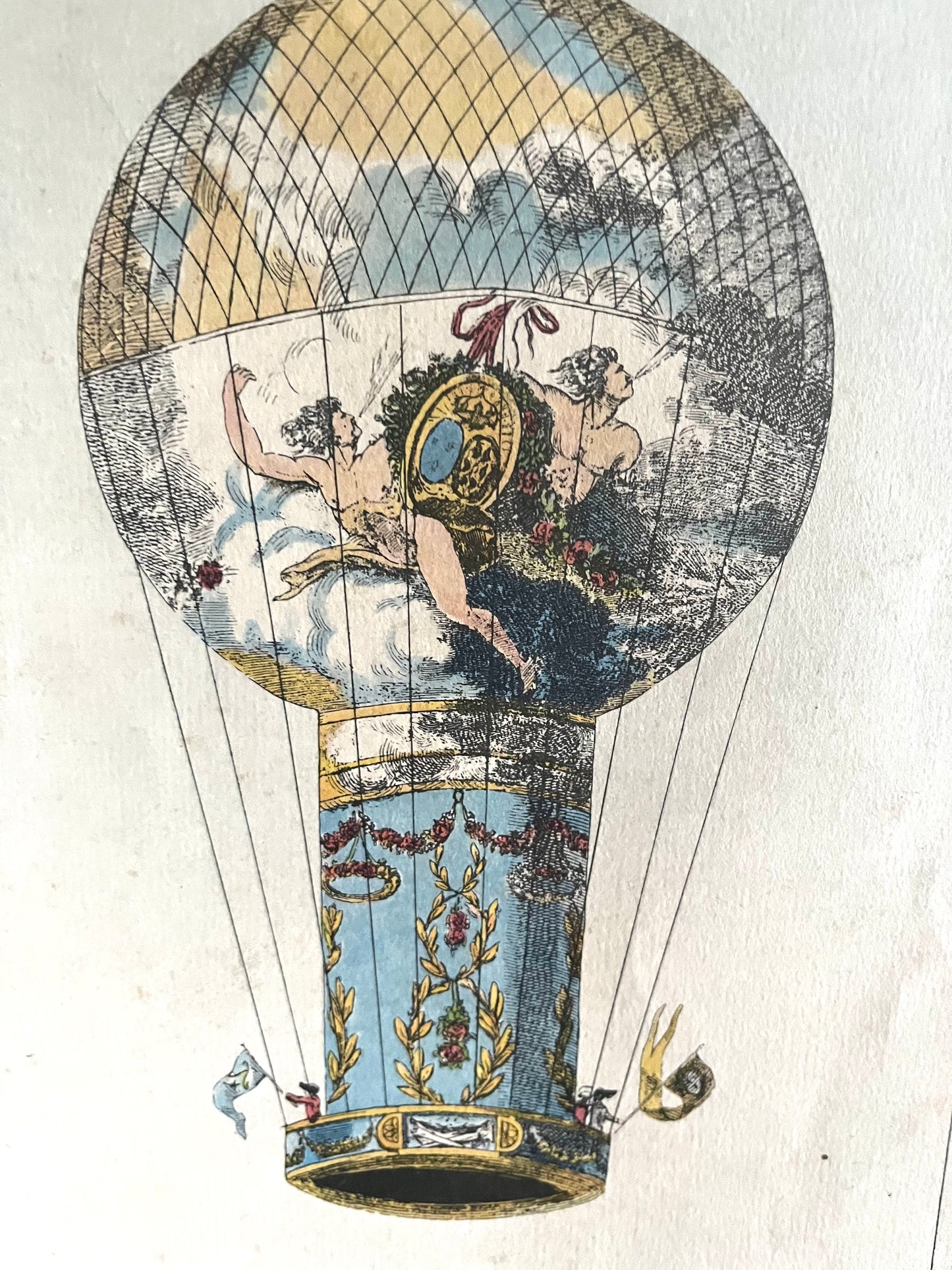 Alter französischer Druck Luftfahrt