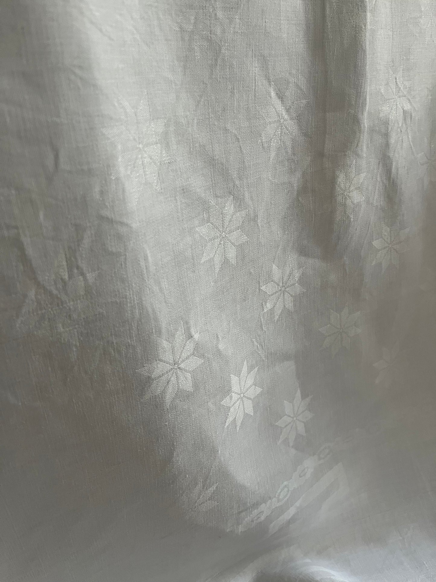 XXL Damast Leinen Tafeltuch 335 x 155 Monogramm